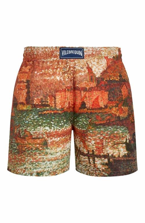 Mens Vilebrequin x Paul Signac Sortie Port Swim Trunks Product Image