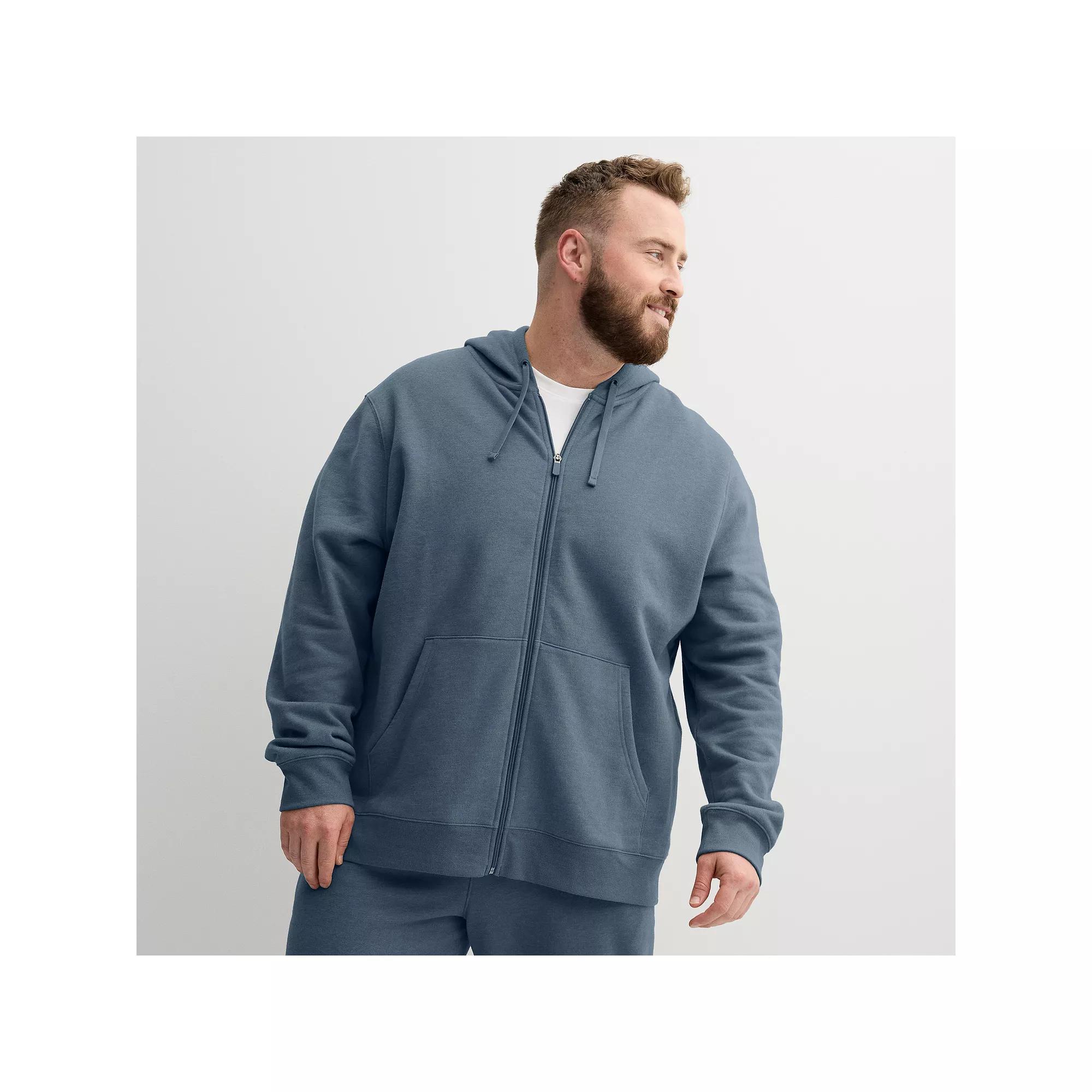 Big & Tall Tek Gear® Ultra Soft Fleece Zip-Front Hoodie, Men's,  Product Image