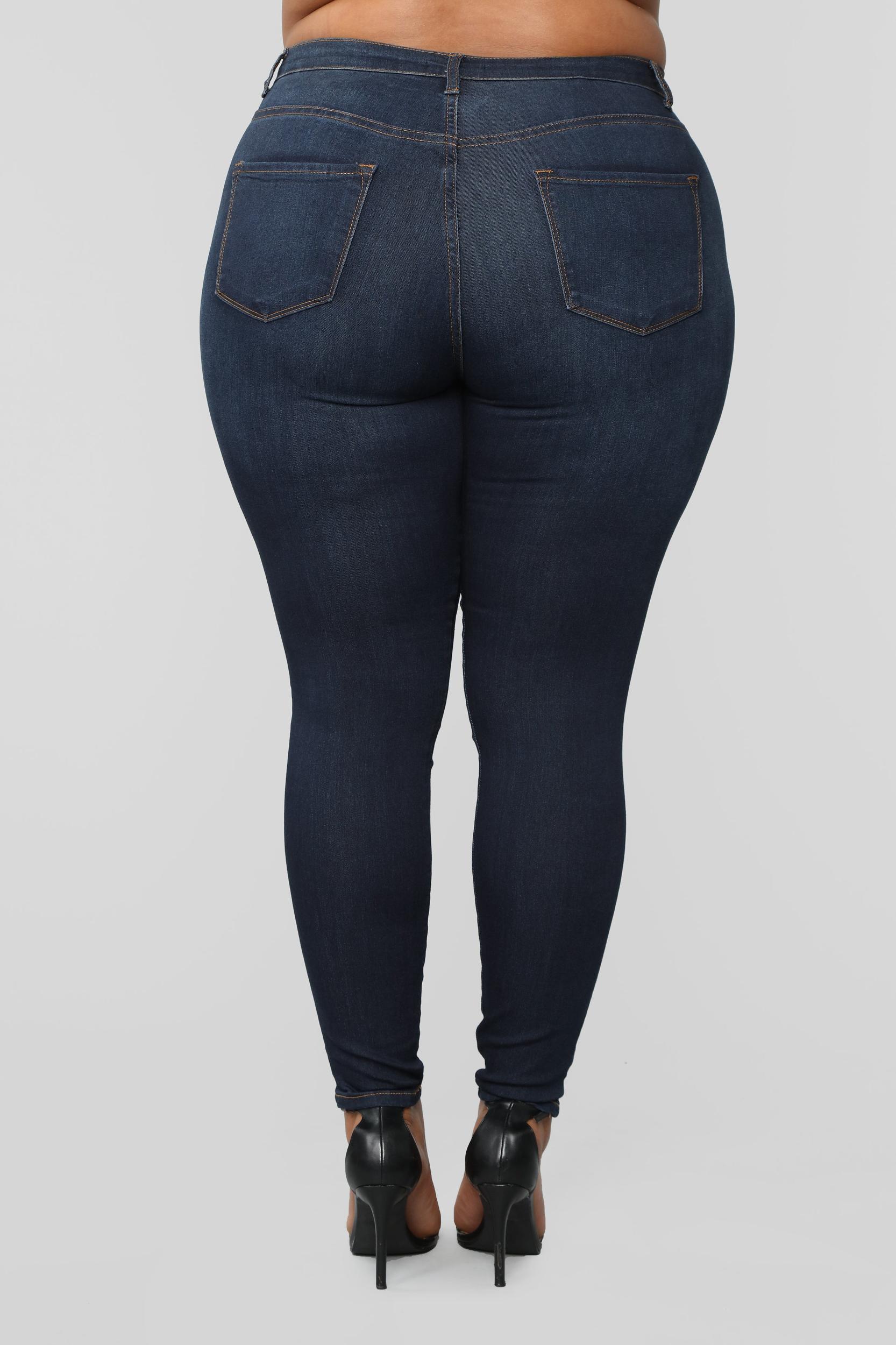 Classic Mid Rise Skinny Jeans - Dark Denim Product Image