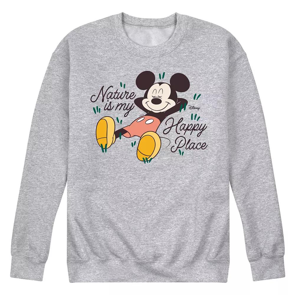 Disney's Mickey Mouse Men's Nature Is My Happy Place Fleece Sweatshirt,  Product Image