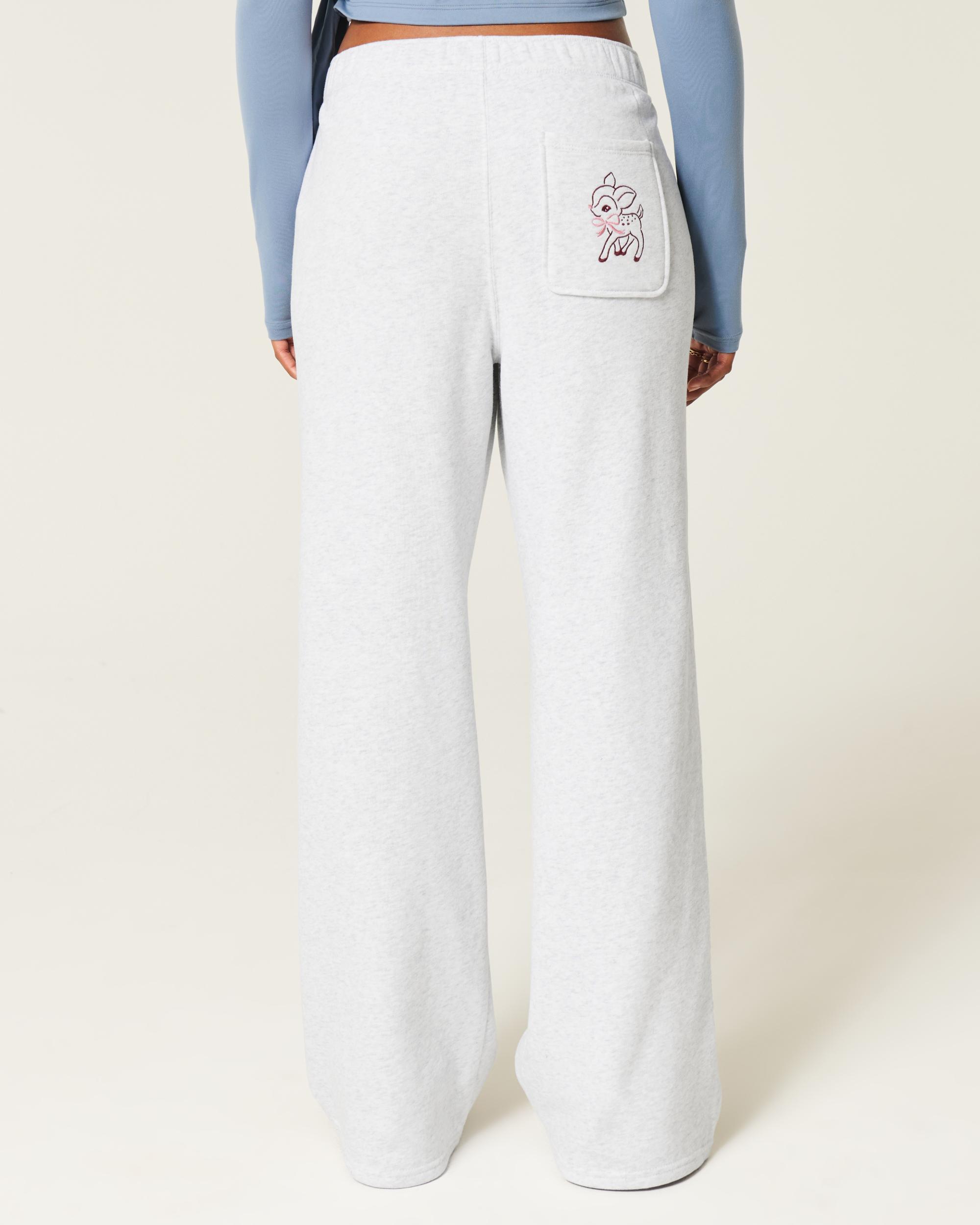 Deer Graphic Wide-Leg Sweatpants Product Image