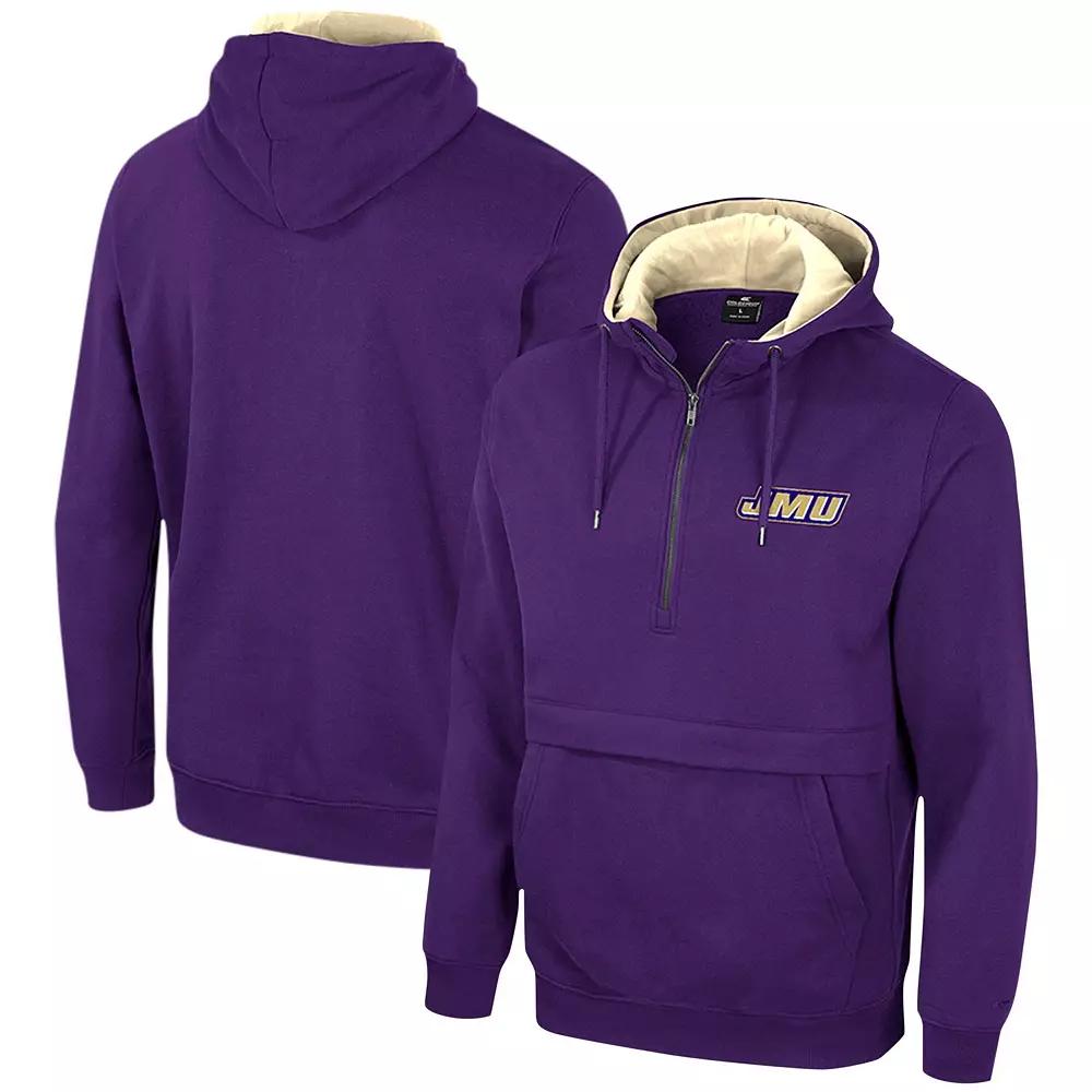 Men's Colosseum Purple James Madison Dukes Team Half-Zip Pullover Hoodie,  Product Image