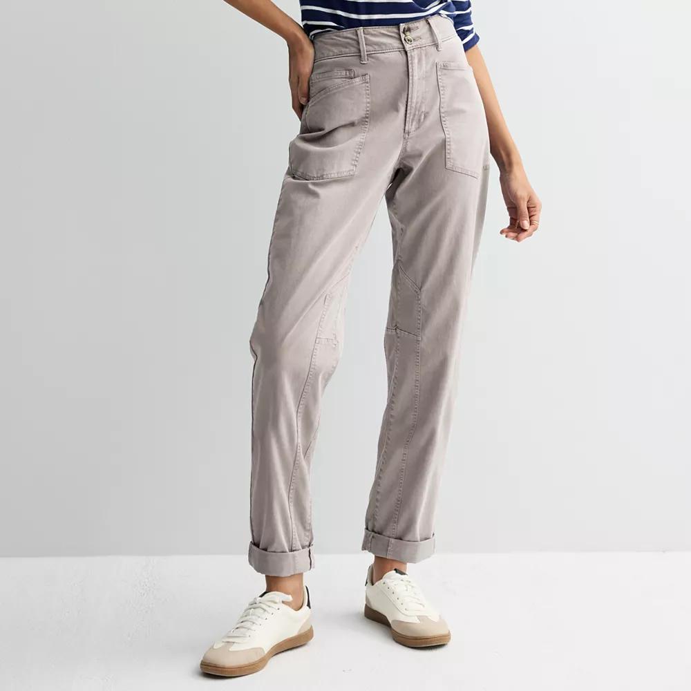 Women's Sonoma Goods For Life® Utility Fashion Pants, Size: 10, Cloud Animal Product Image