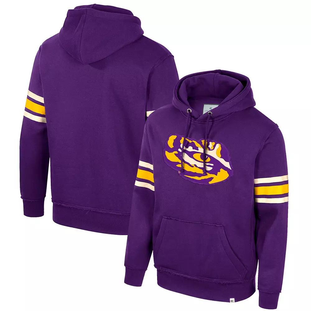 Men's Colosseum Purple LSU Tigers Saluting Pullover Hoodie,  Product Image