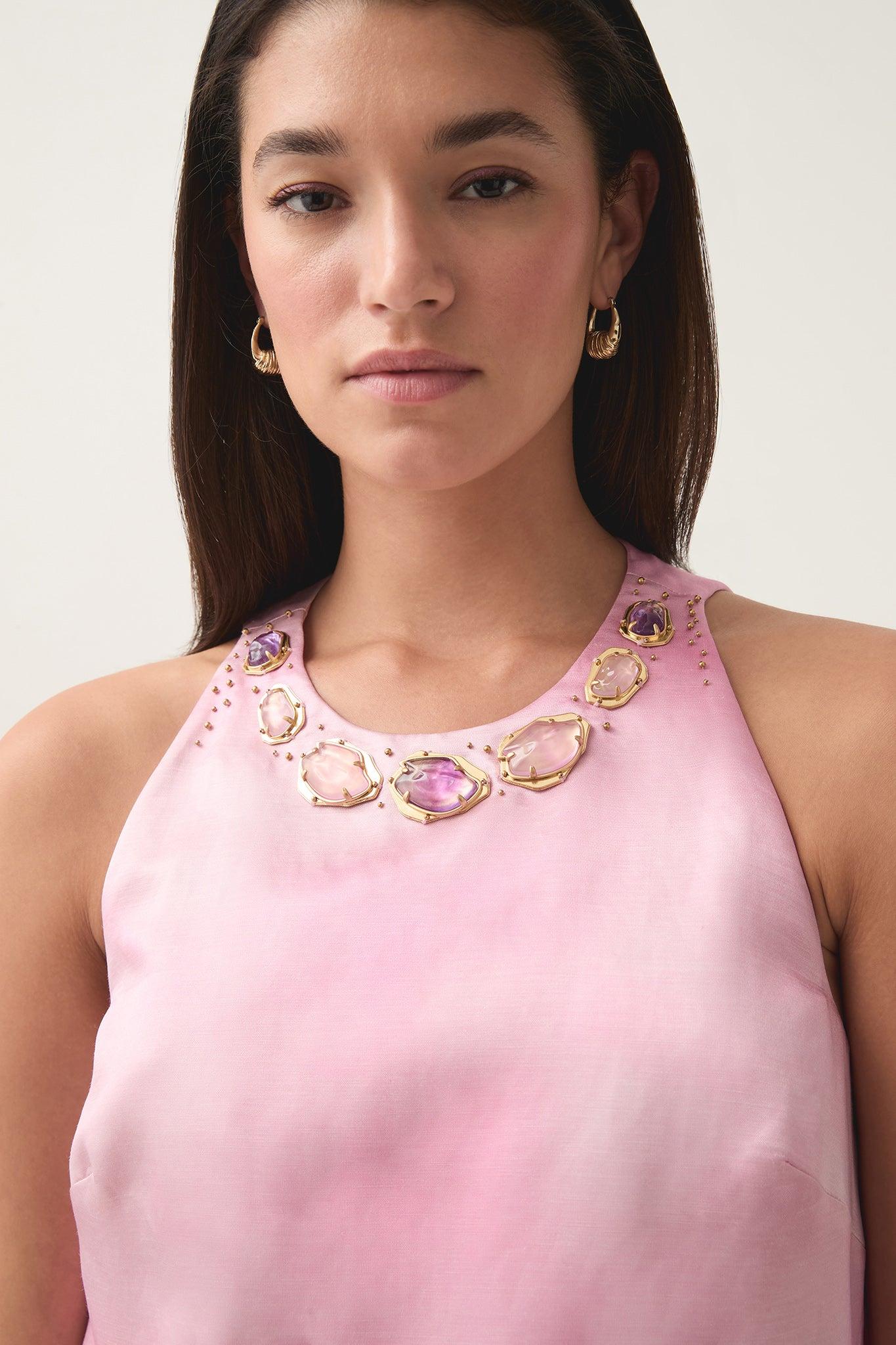 Violette Bubble Hem Mini Dress Product Image