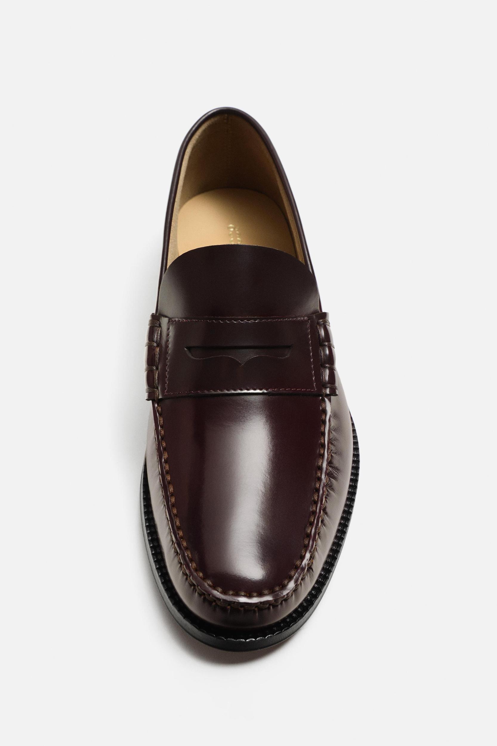 LEATHER PENNY LOAFERS Product Image
