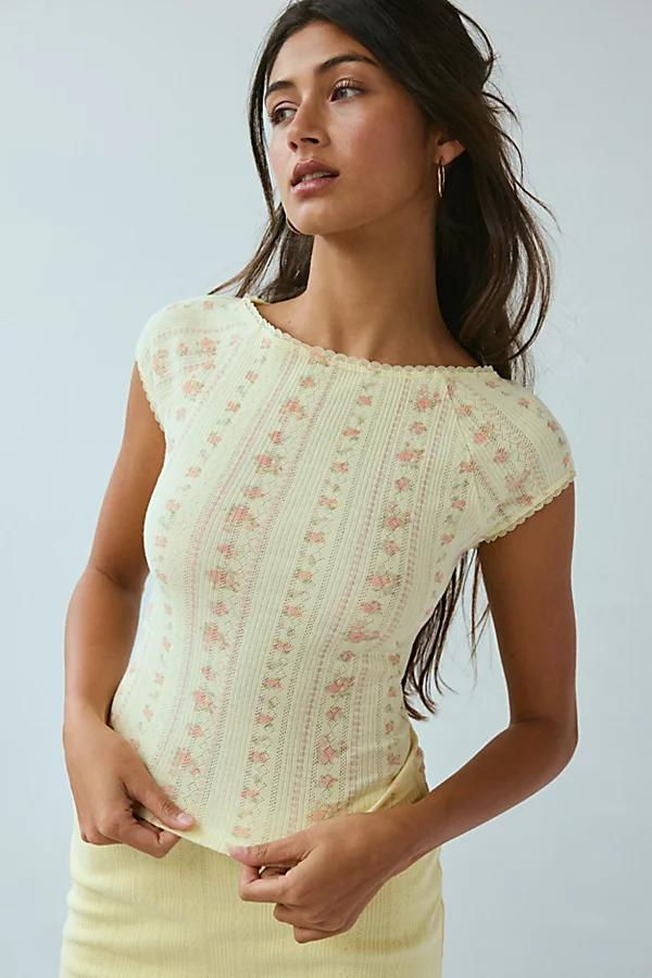 Out From Under Perfect Pointelle Knit Boatneck Tee Womens at Urban Outfitters Product Image