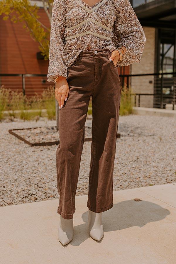 The Dex High Waist Straight Leg Jean In Hazelnut Product Image