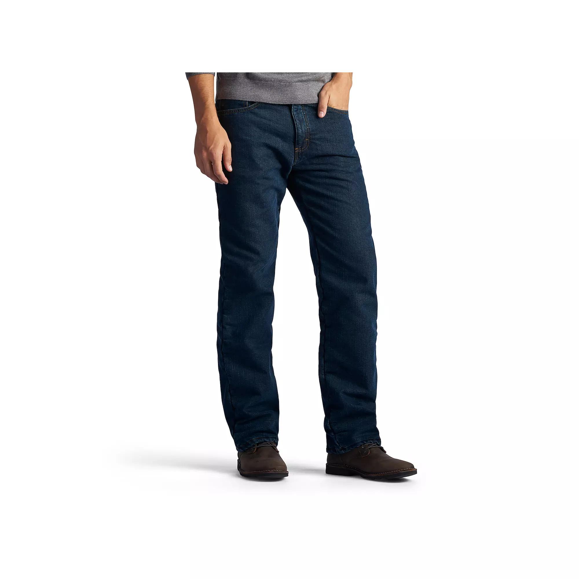 Men's Lee® Legendary Relaxed Fit Fleece-Lined Straight-Leg Jeans,  Product Image