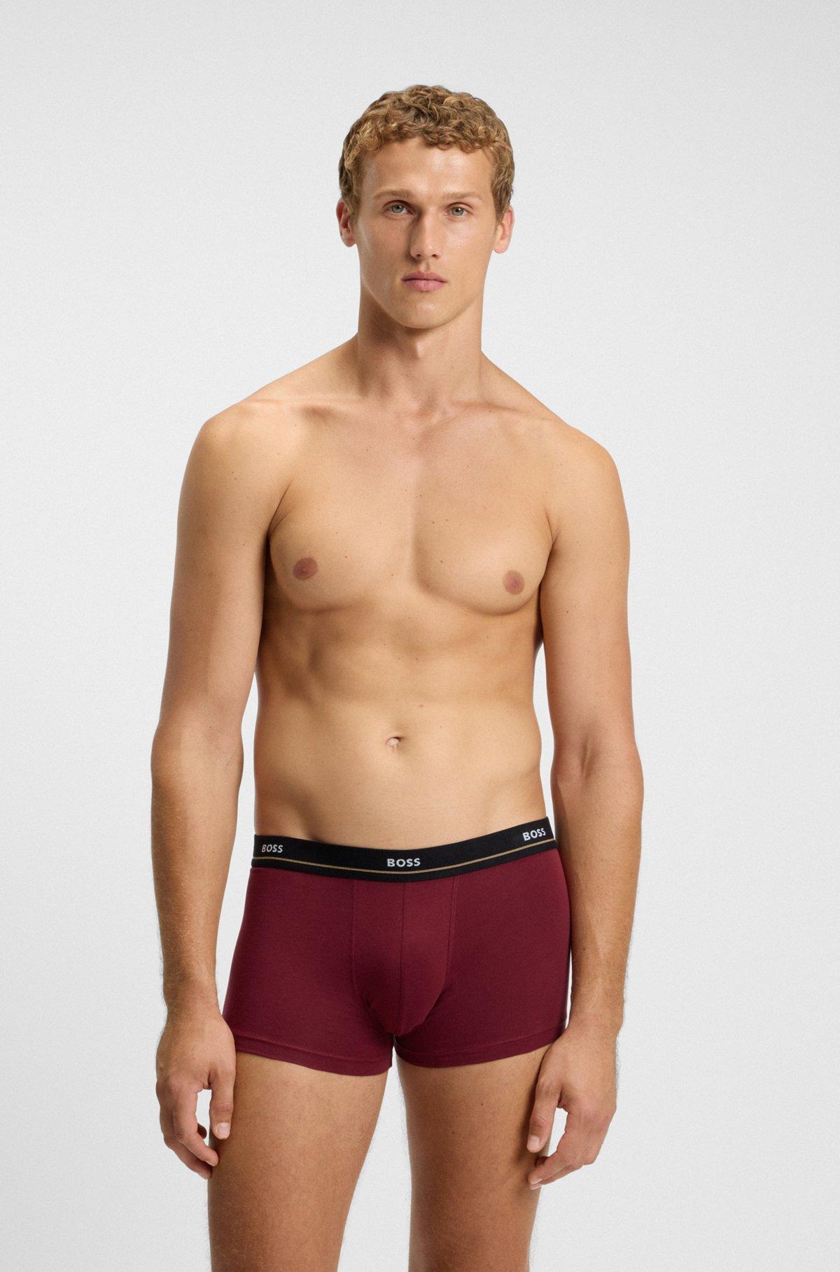 Five-pack of logo-waistband trunks in stretch cotton Product Image