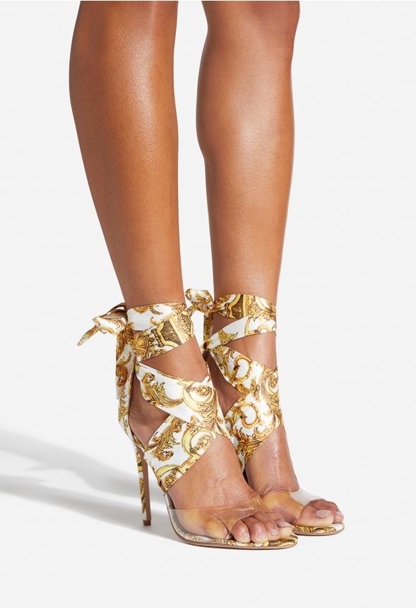 JustFab Margaux Platform Loafer Pump Womens Black/ White Size 8.5 Product Image