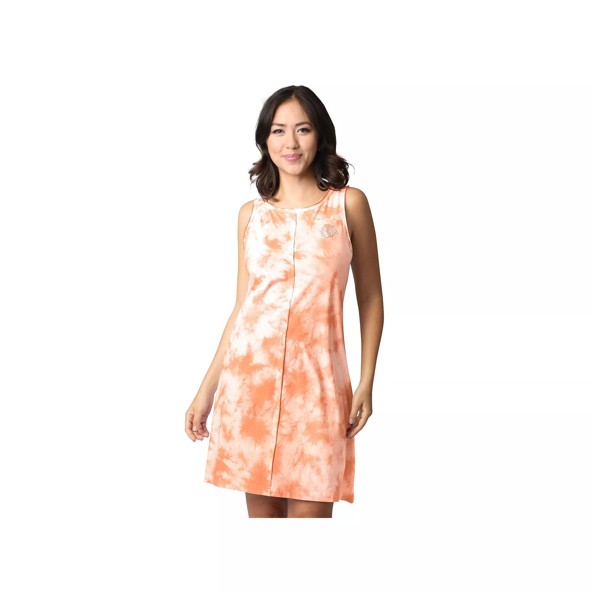 Women's Margaritaville Orange Chicago Blackhawks Clouds Tie-Dye Dress,  Product Image