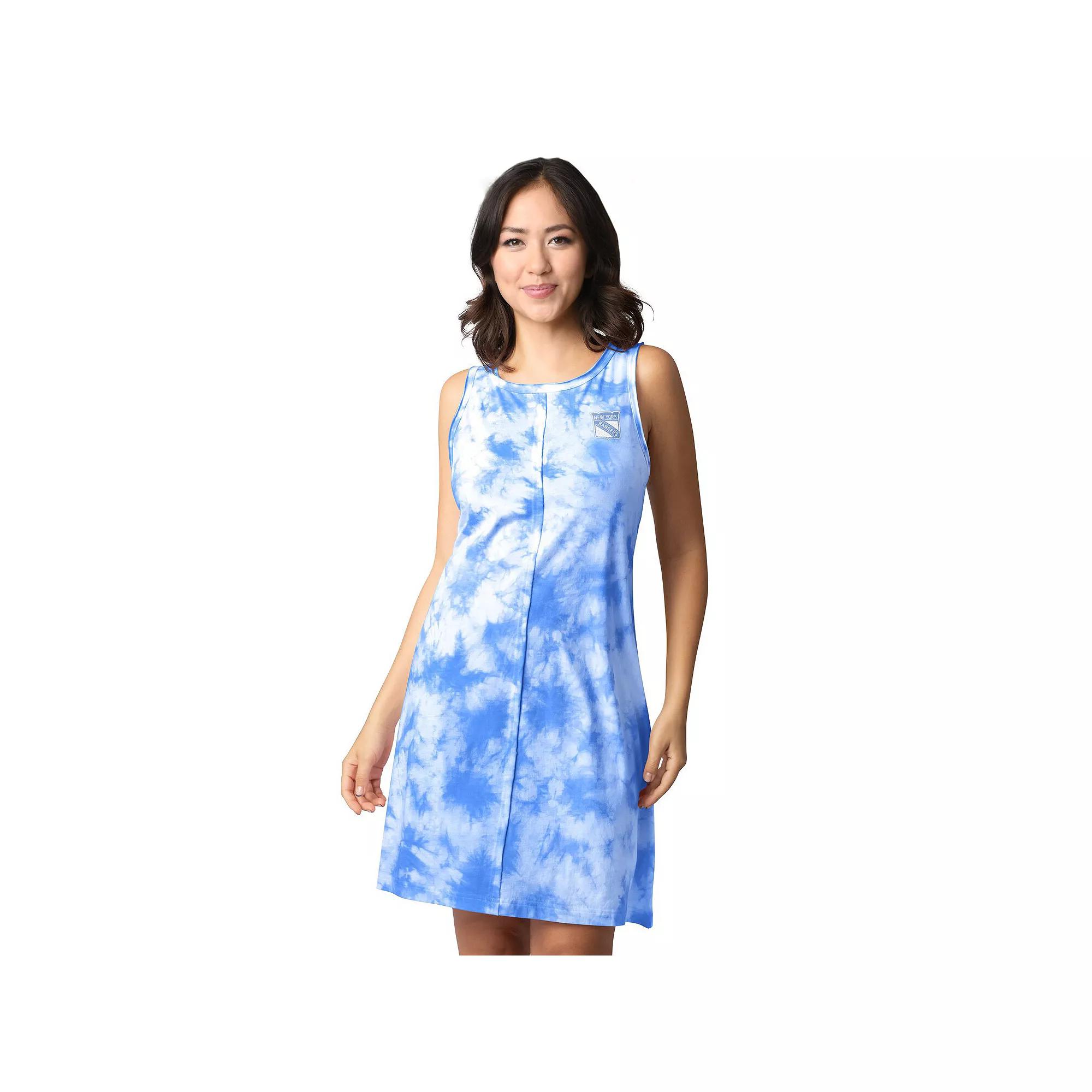 Women's Margaritaville Blue New York Rangers Clouds Tie-Dye Dress,  Product Image