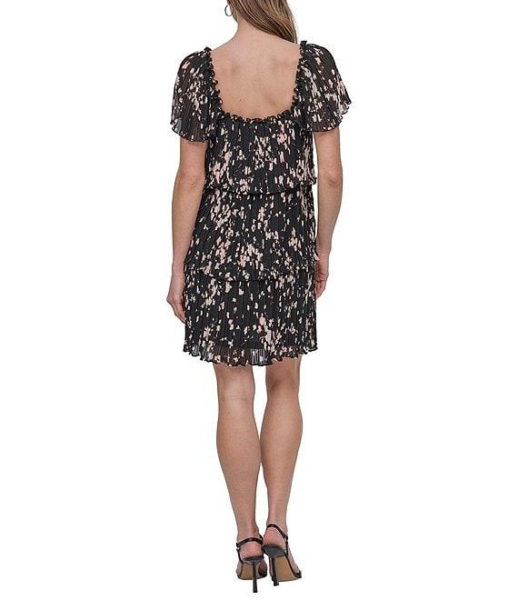DKNY by Donna Karan Floral Print Tiered Shift Dress Product Image