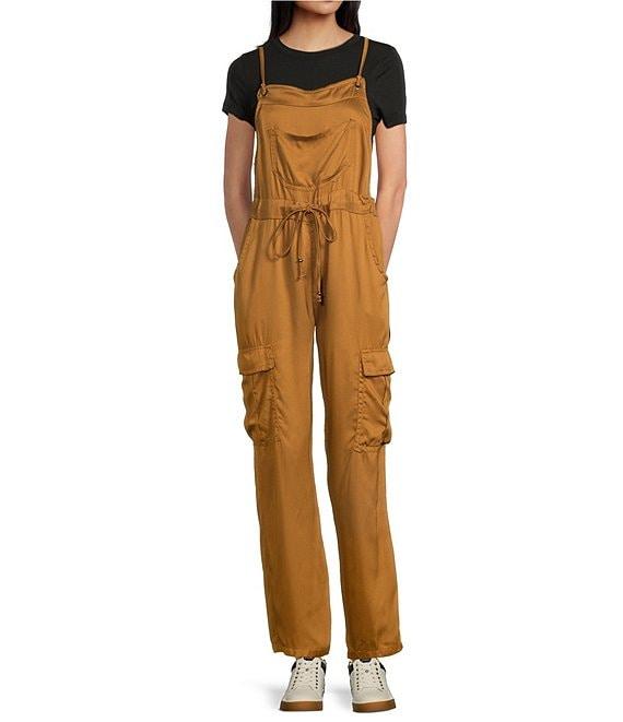 Angie Overall With Tie Waist And Pockets Jumpsuit Product Image