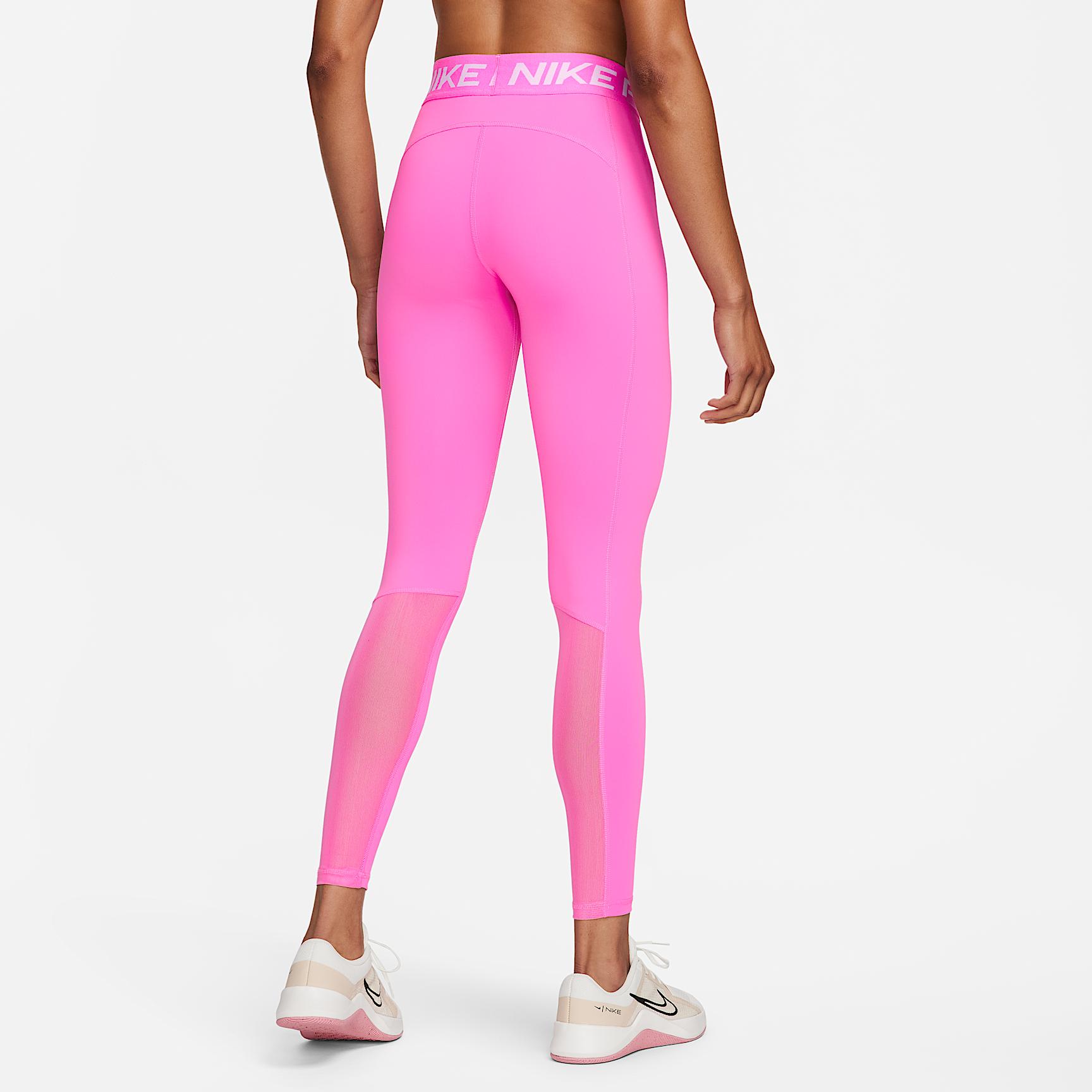 Womens Nike Pro Mid-Rise Mesh-Paneled Leggings | CZ9779-675 Product Image