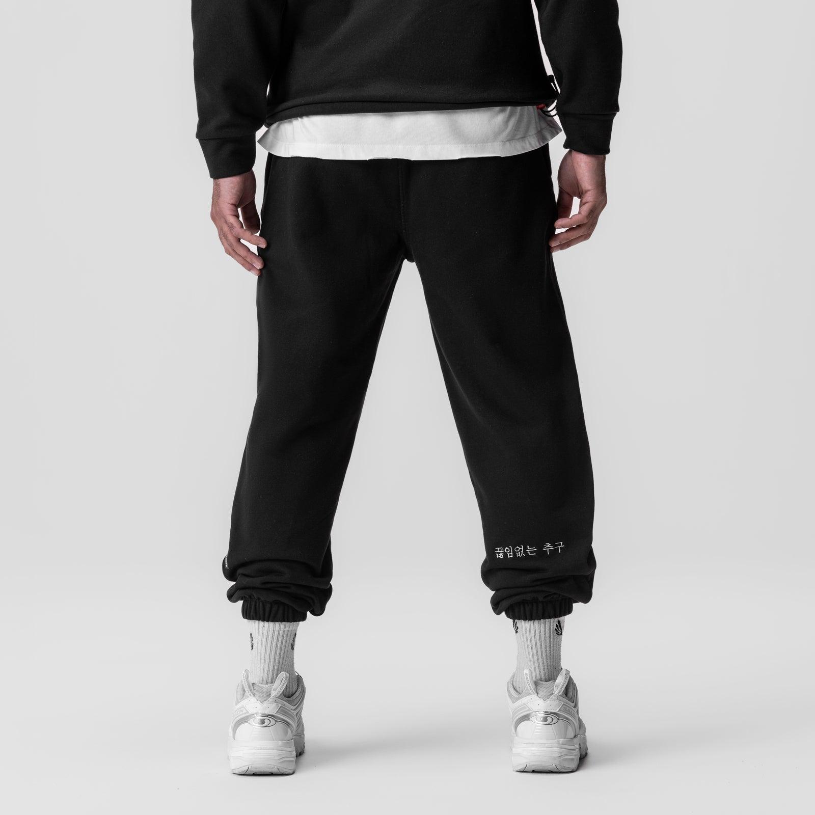 0655. Tech-Terry™ Oversized Sweats - Black "Emblem" Product Image