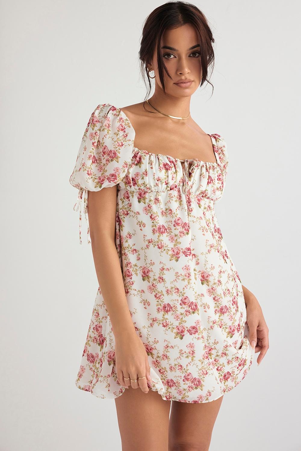 Princess  rose print mini dress - sale Product Image