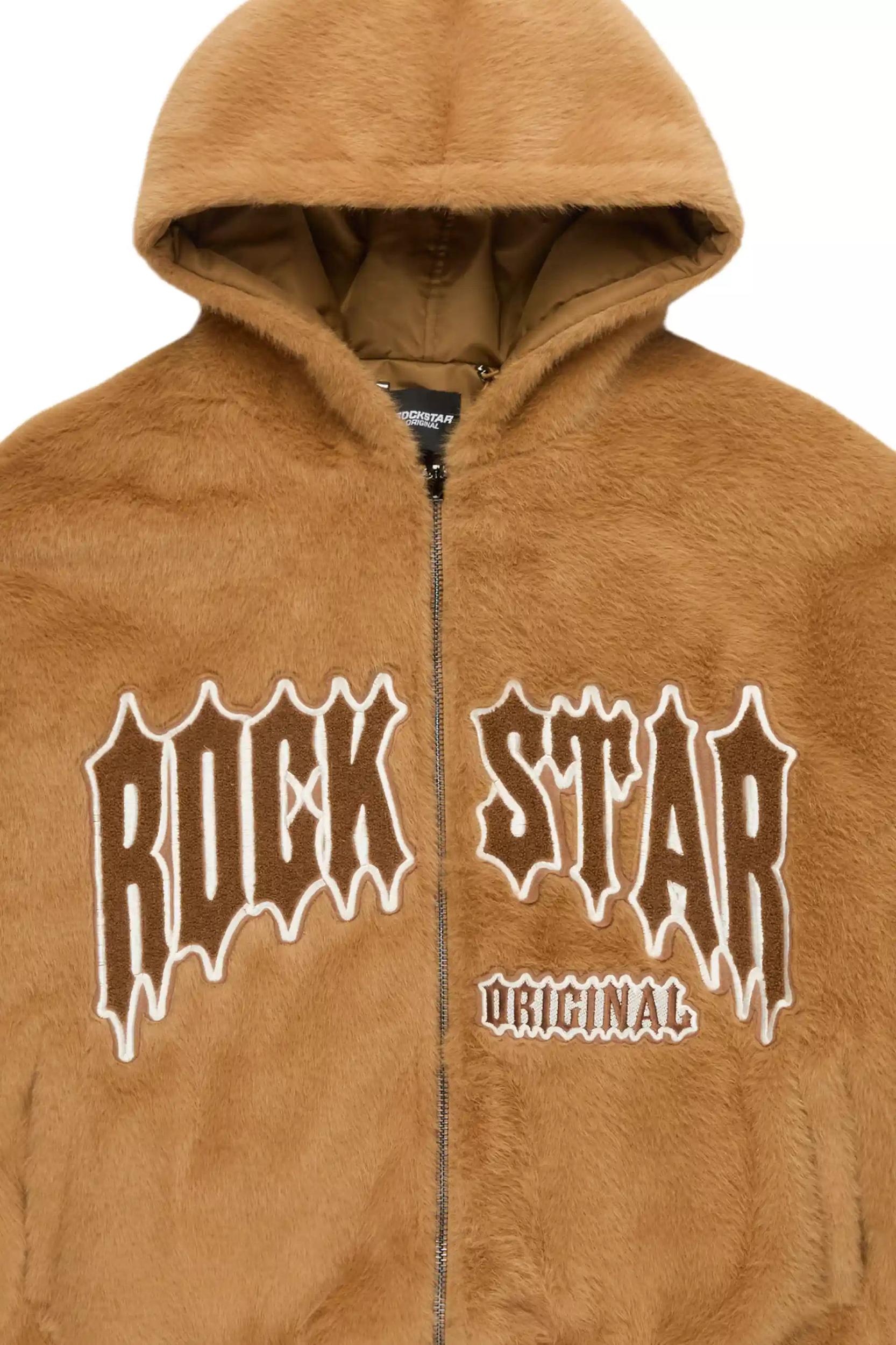 Jaleah Brown Oversized Fur Jacket Female Product Image