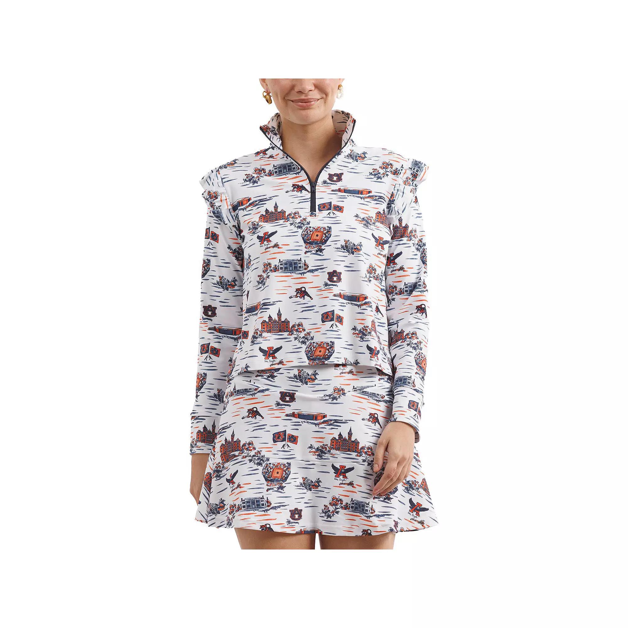 Women's Smith & Quinn White/Orange Auburn Tigers Tailgate Collection Grayson Top, Size: Large Product Image