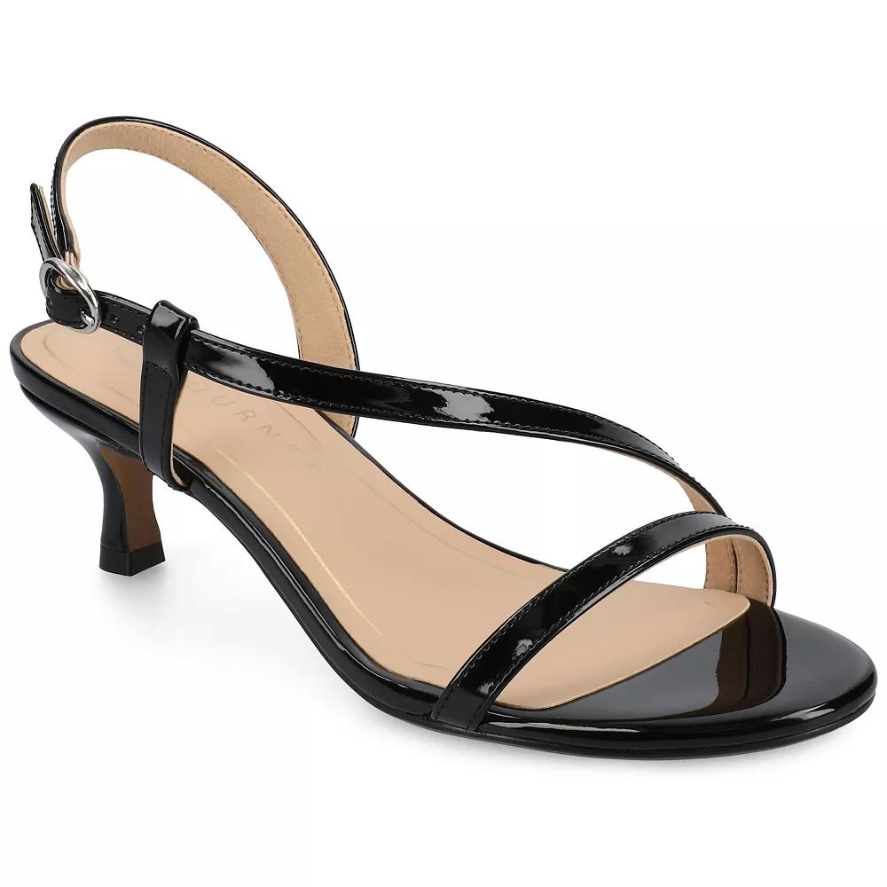 Journee Jemry Women's Crossover Strap Kitten Heel Dress Sandals,  Product Image