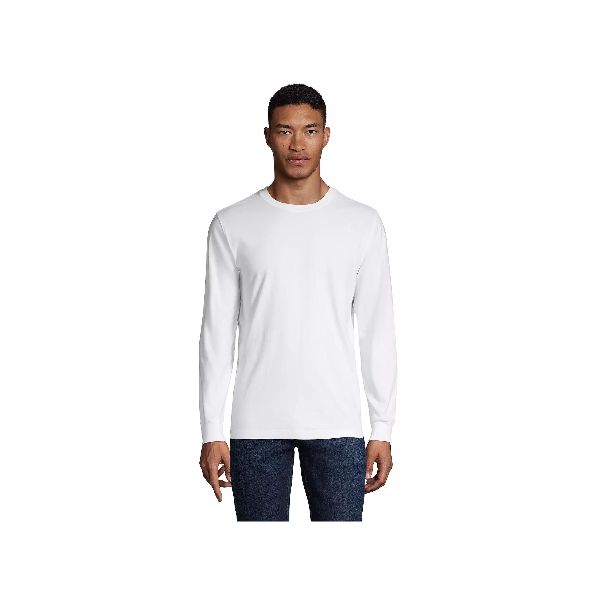 Big & Tall Lands' End Super-T Long Sleeve Classic-Fit Tee, Men's,  Product Image