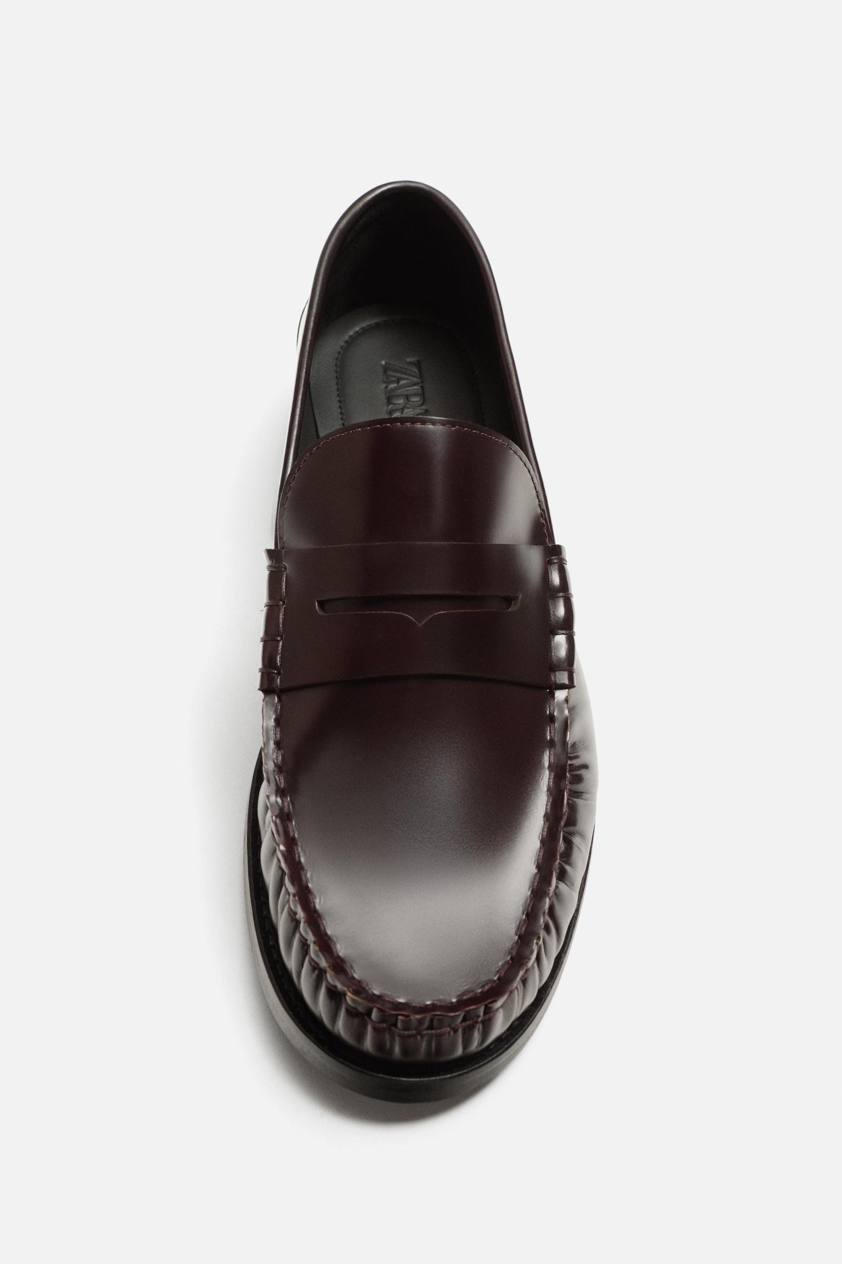 LEATHER PENNY LOAFERS Product Image