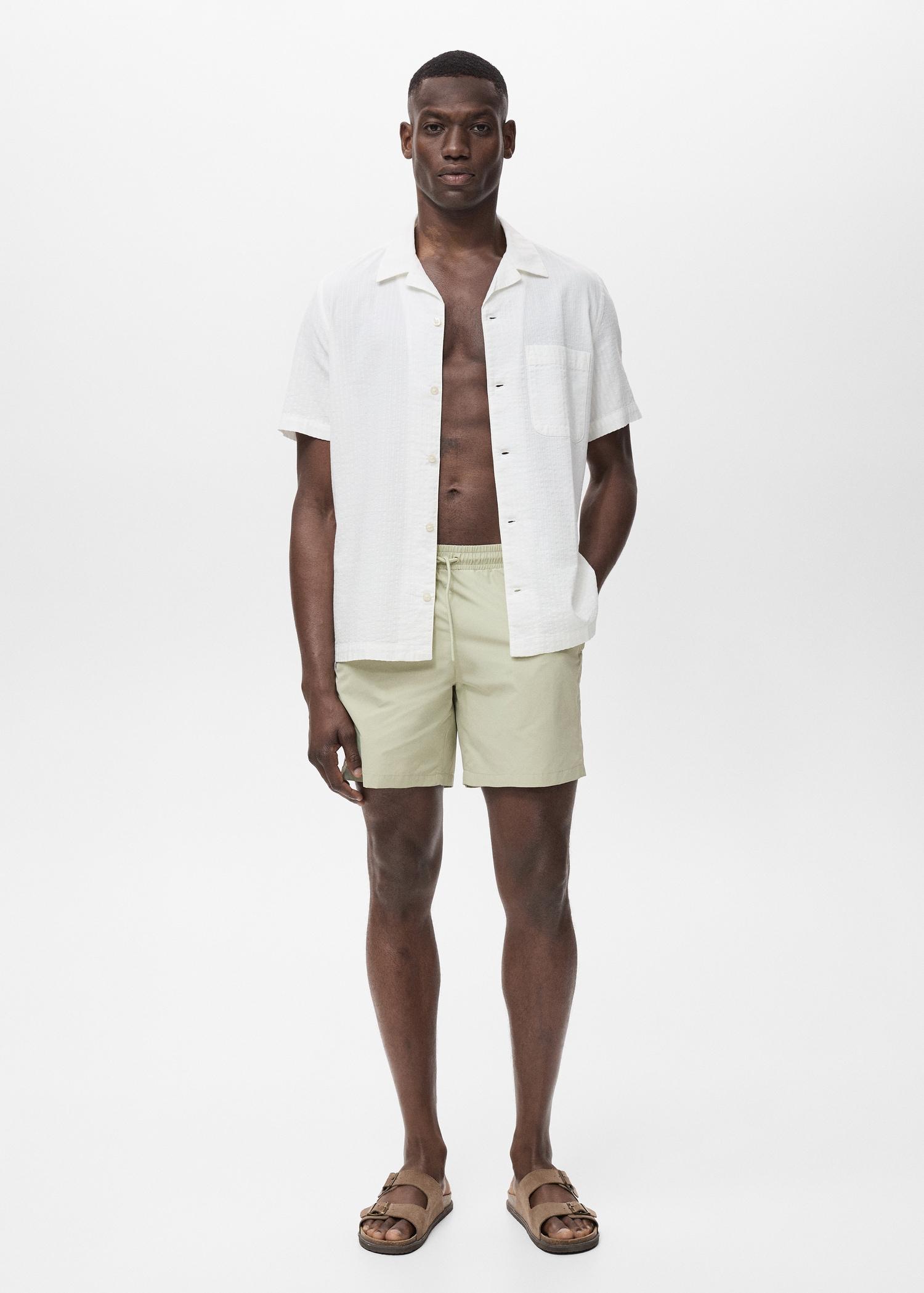 Swimsuit with zip pockets - Men | MANGO USA Product Image