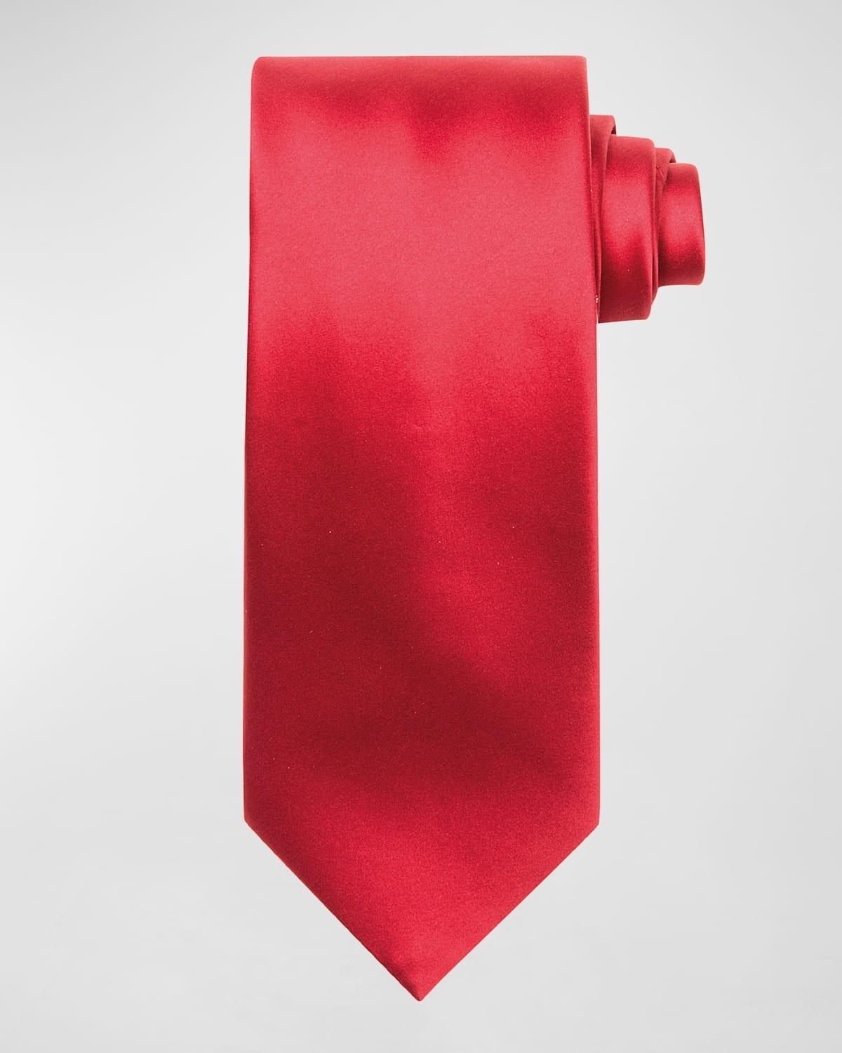 Solid Silk Satin Tie Product Image
