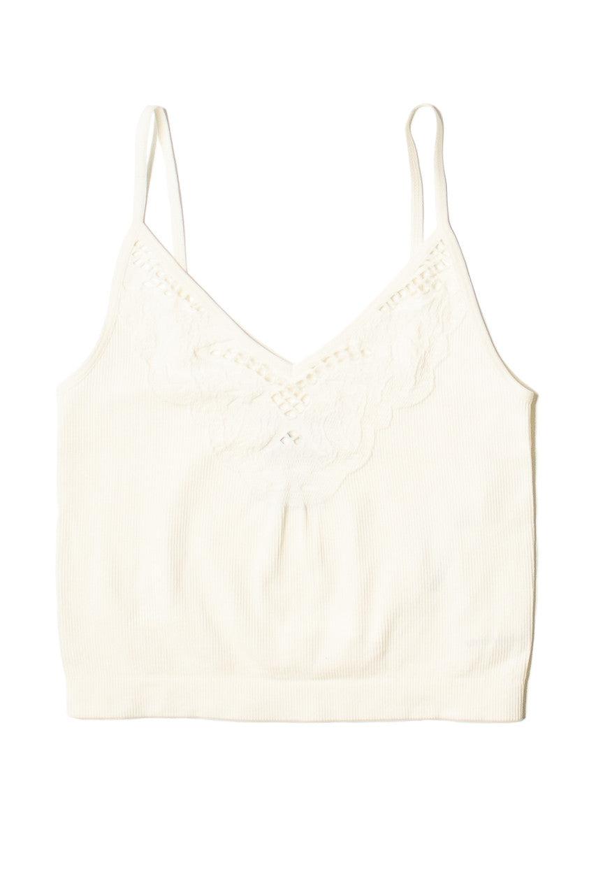Vanilla Seamless Lace Pattern Cami Product Image