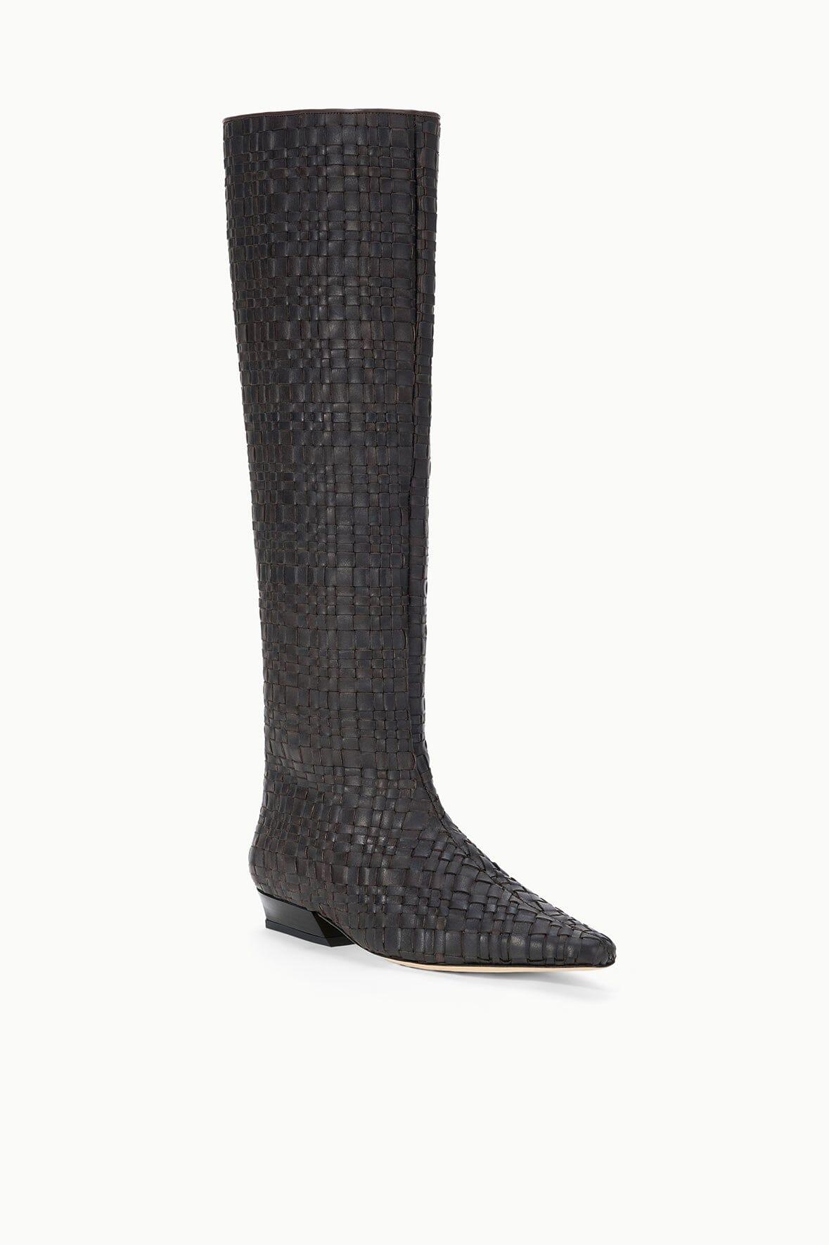 WALLY FLAT BOOT | ESPRESSO WOVEN LEATHER Product Image