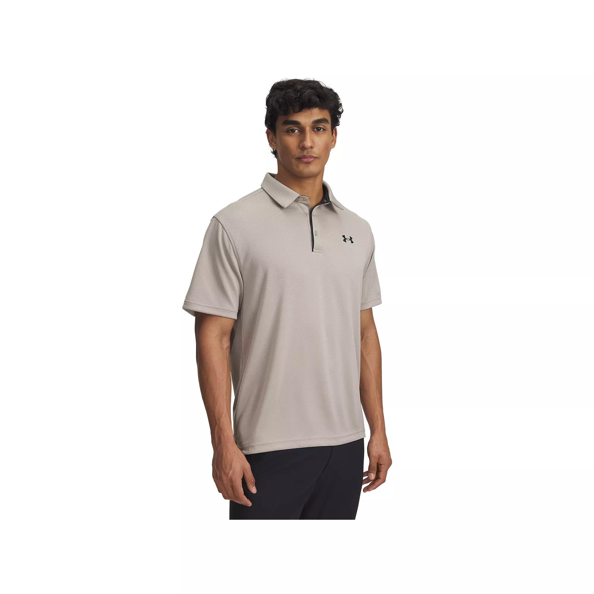 Big & Tall Under Armour Tech Polo, Men's, Size: Large Tall, Timberwolf Brown Product Image