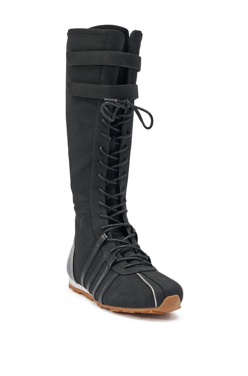 AZALEA WANG OZZY BLACK FLAT SNEAKER Product Image