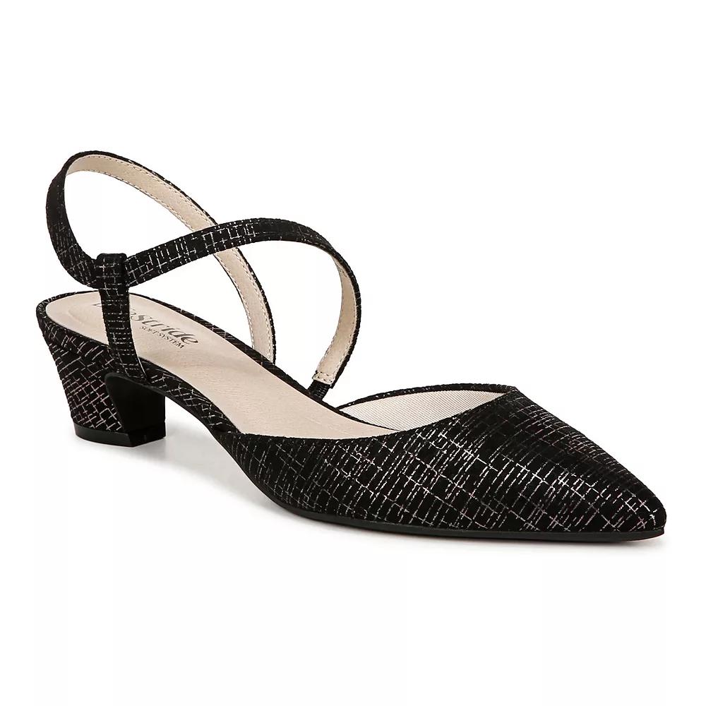 LifeStride Minimalist Women's Slingback Pumps, Size: 7 Wide, Grey Product Image