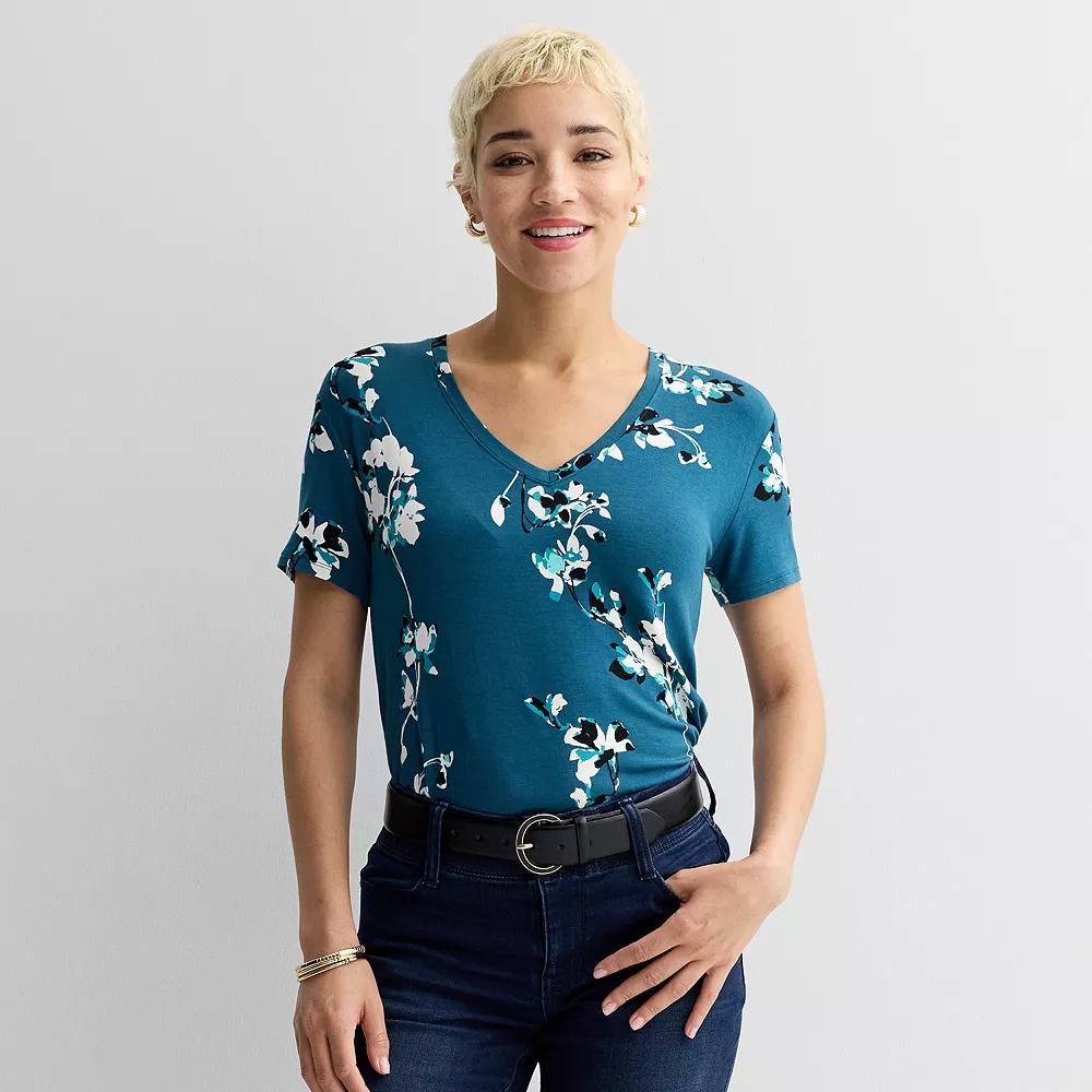 Women's Nine West Essential V-Neck T-Shirt,  Product Image