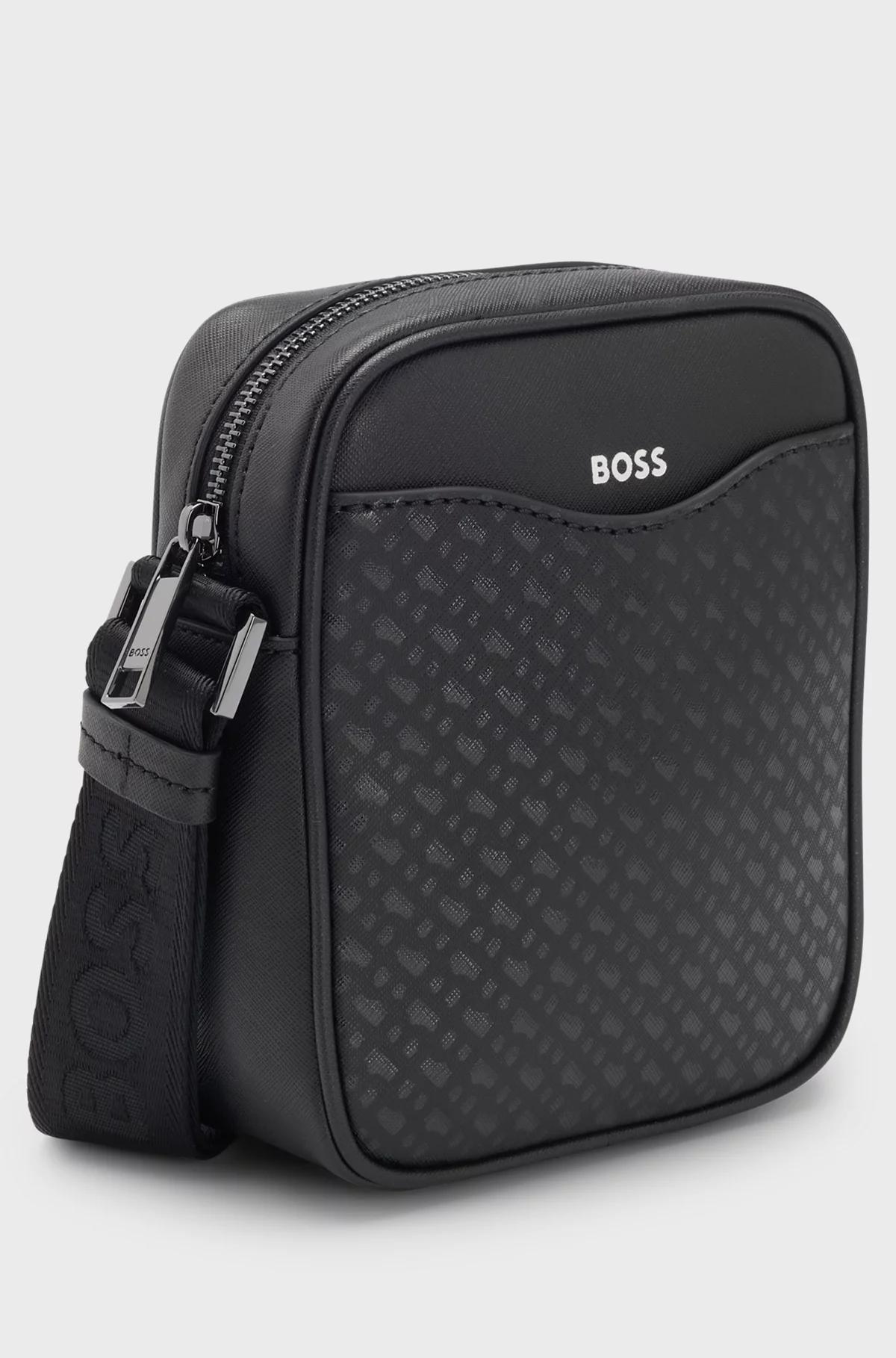 Boss Reporter Bag with Monogram-Patterned Front Pockert Product Image