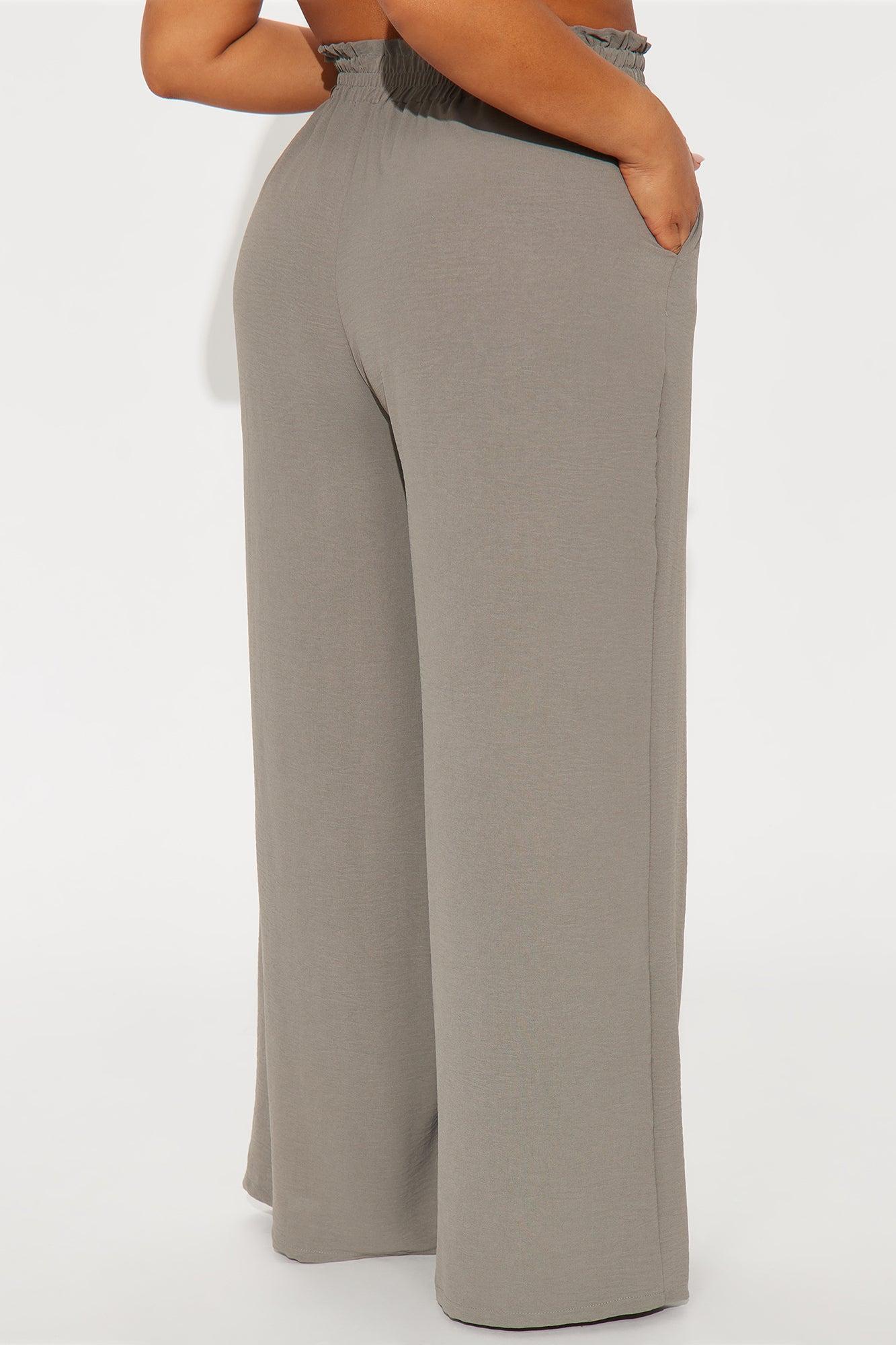 Mylene Tie Waist Pant - Charcoal Product Image