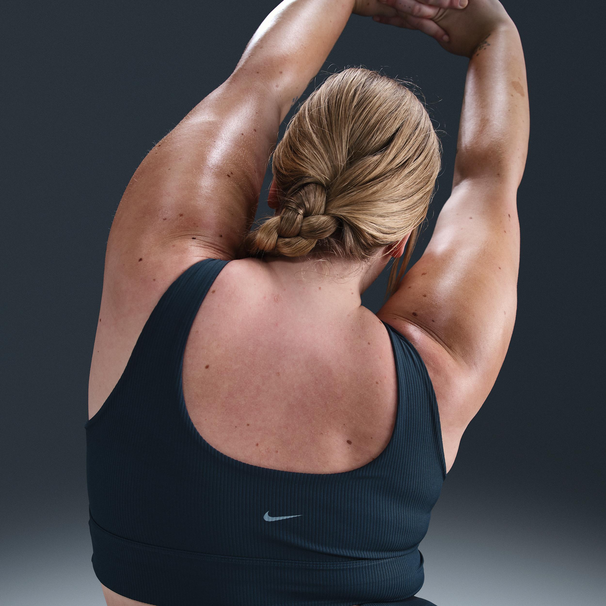 Nike Women's Zenvy Rib Light-Support Non-Padded Longline Sports Bra (Plus Size) Product Image