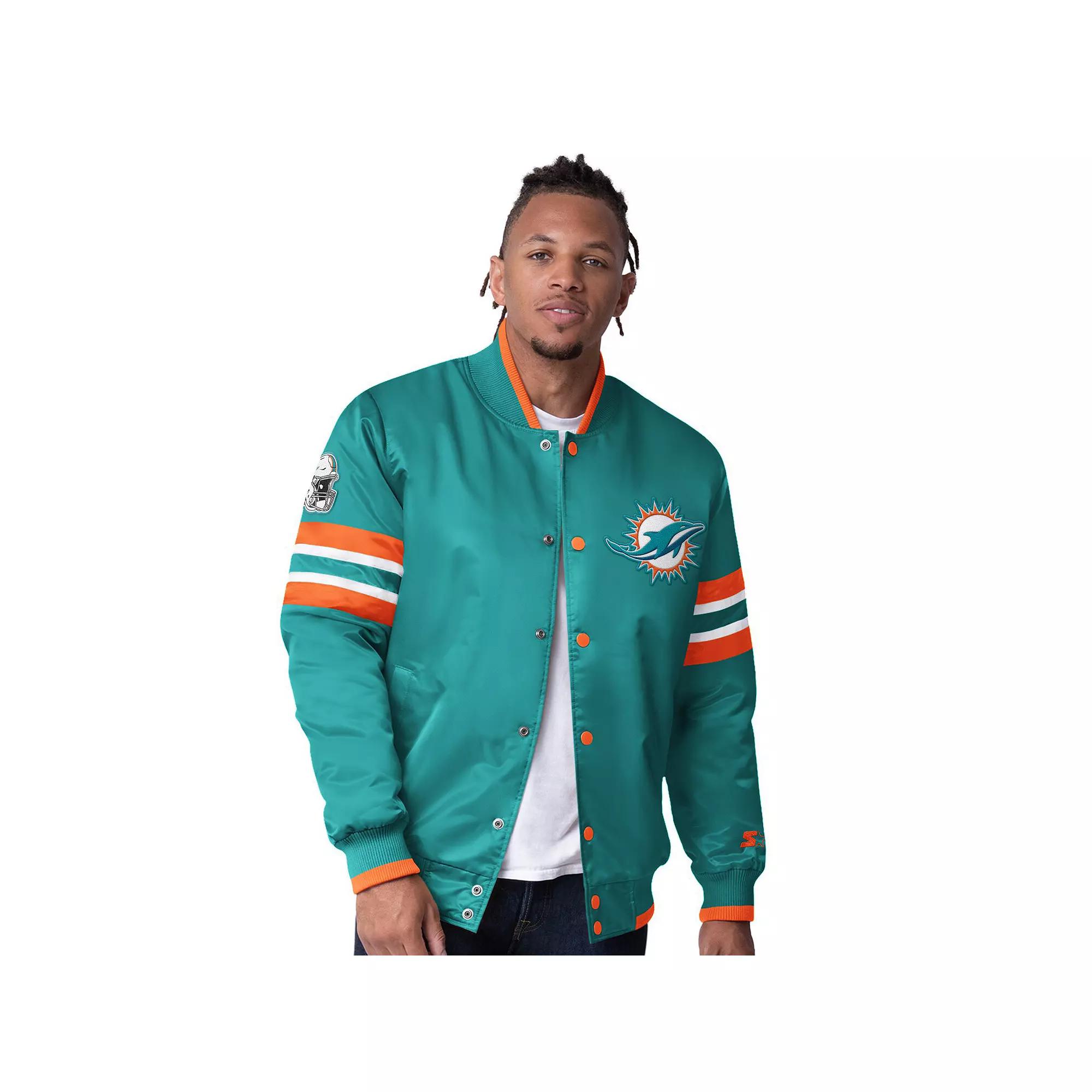 Men's Starter Red Atlanta Hawks Scout Varsity Satin Full-Snap Jacket,  Product Image