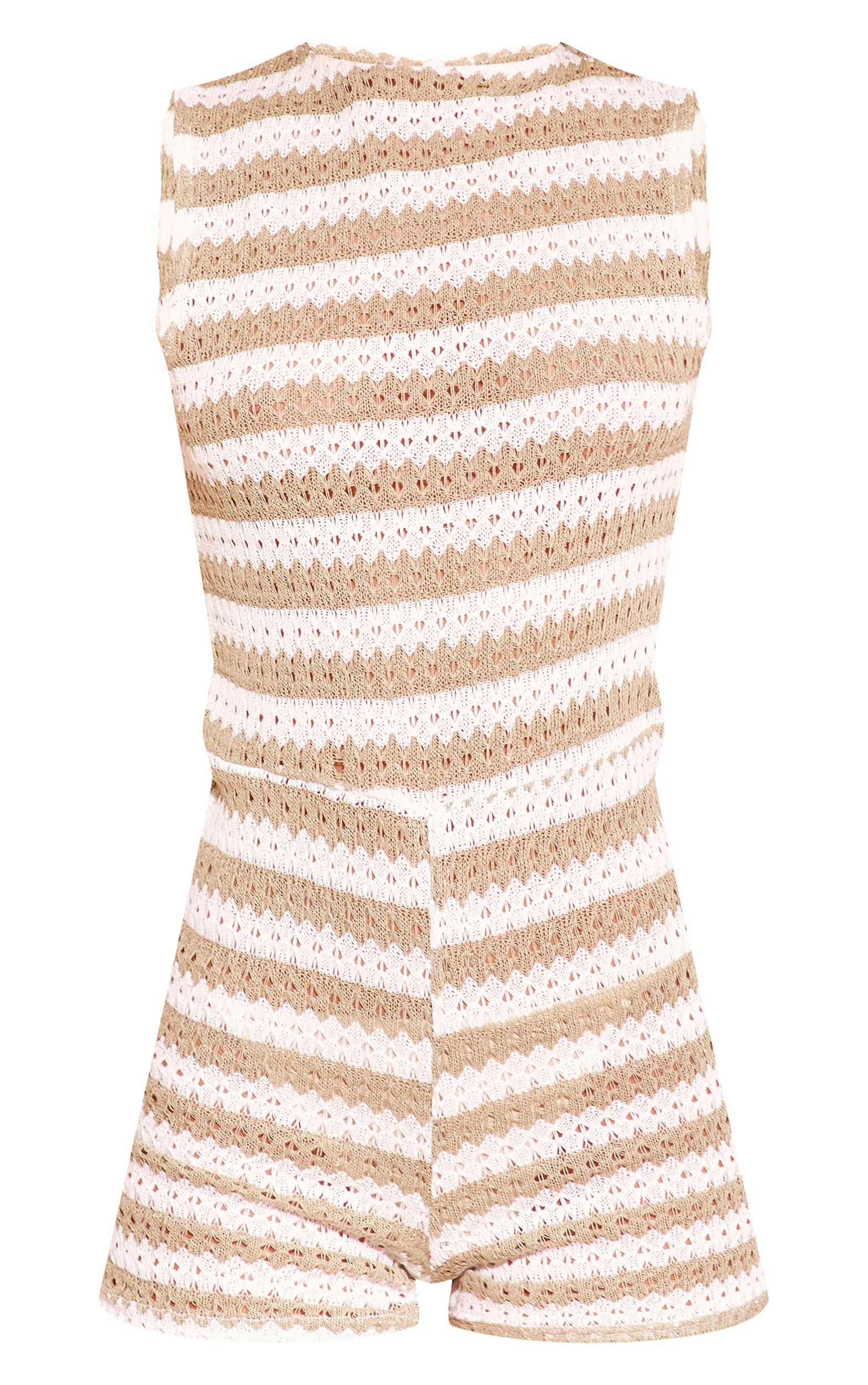 Sage Striped Textured Jersey Racer Back Unitard Product Image