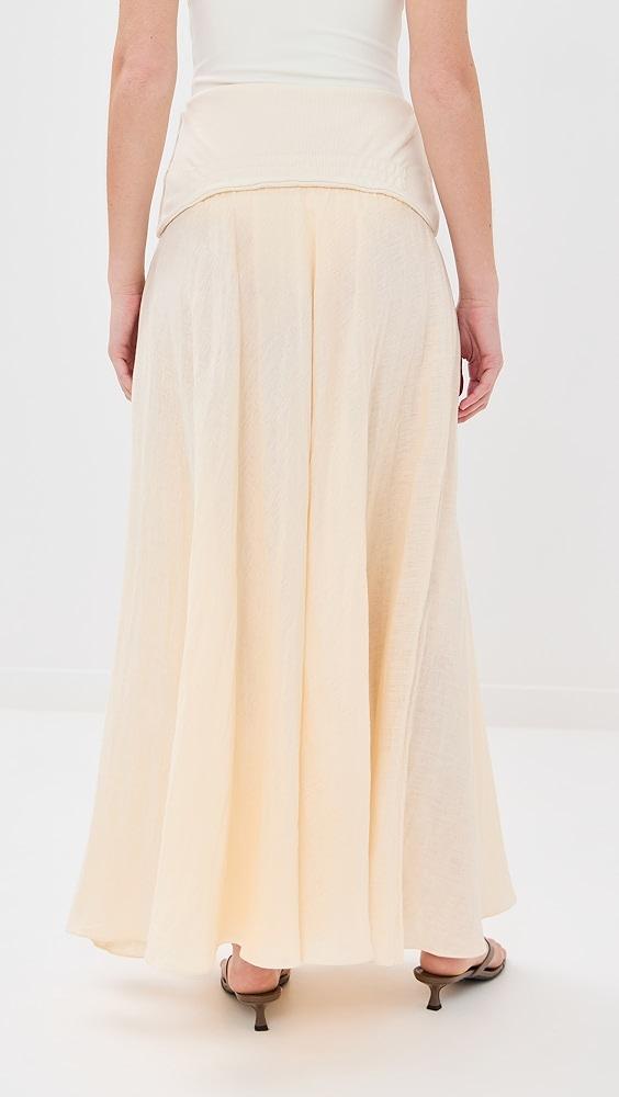 Johanna Ortiz Ecru Light And Sound Ankle Skirt | Shopbop Product Image