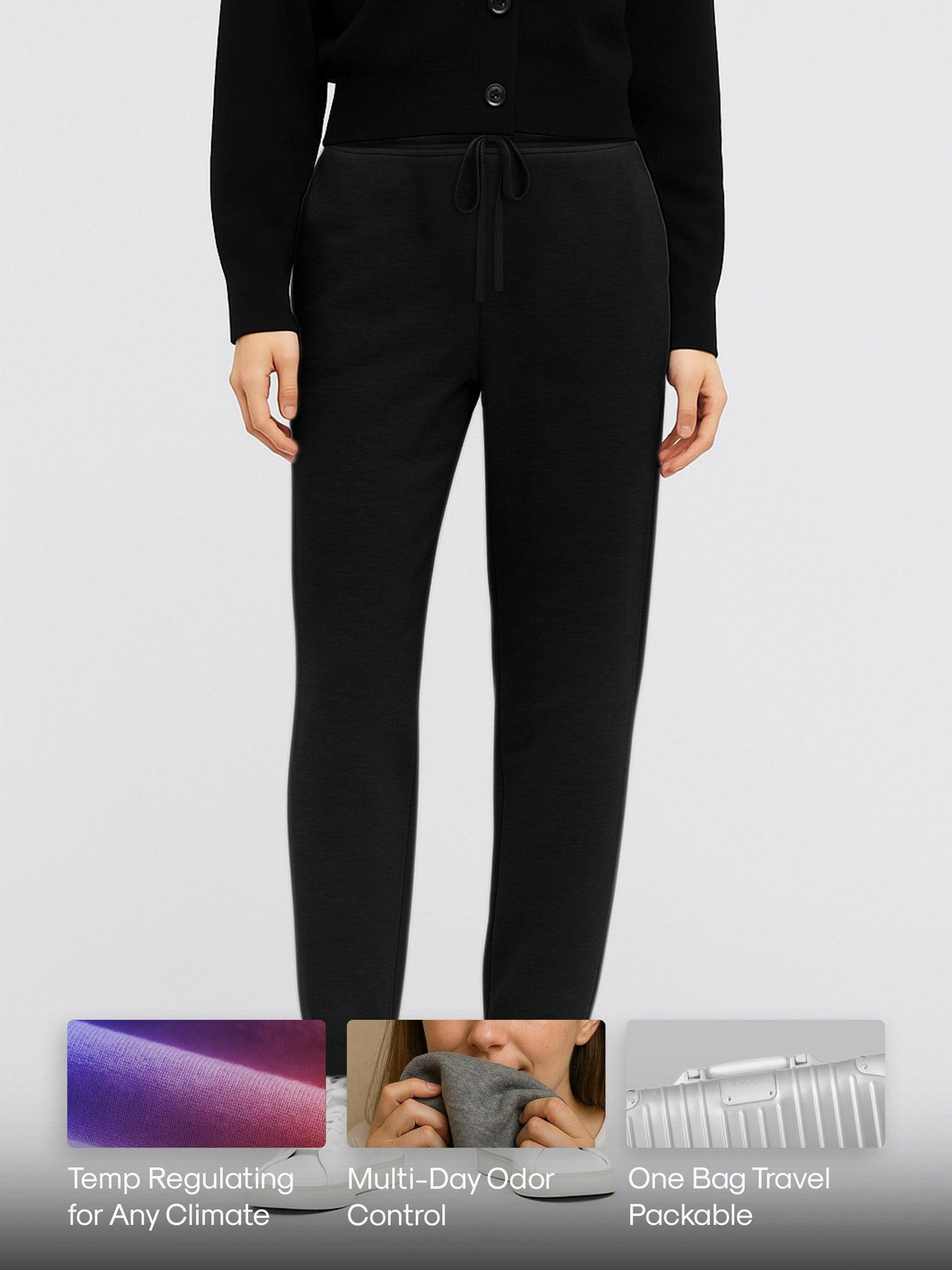 Women's Travel Merino Pant - Black Product Image