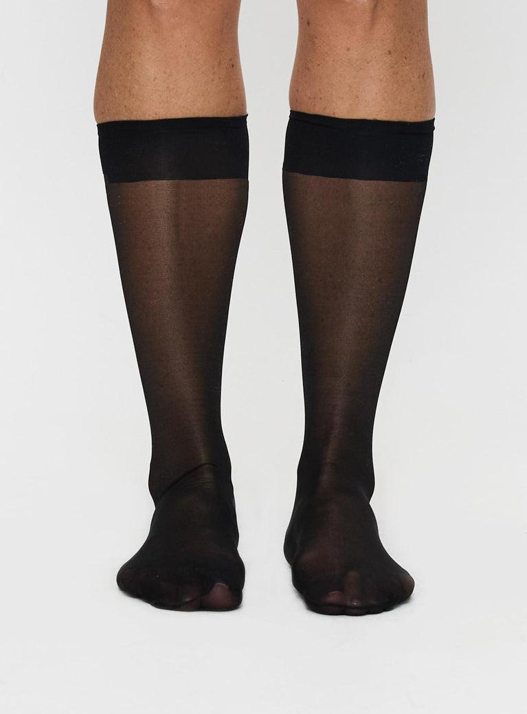 Mysteria Sheer Socks Black Product Image