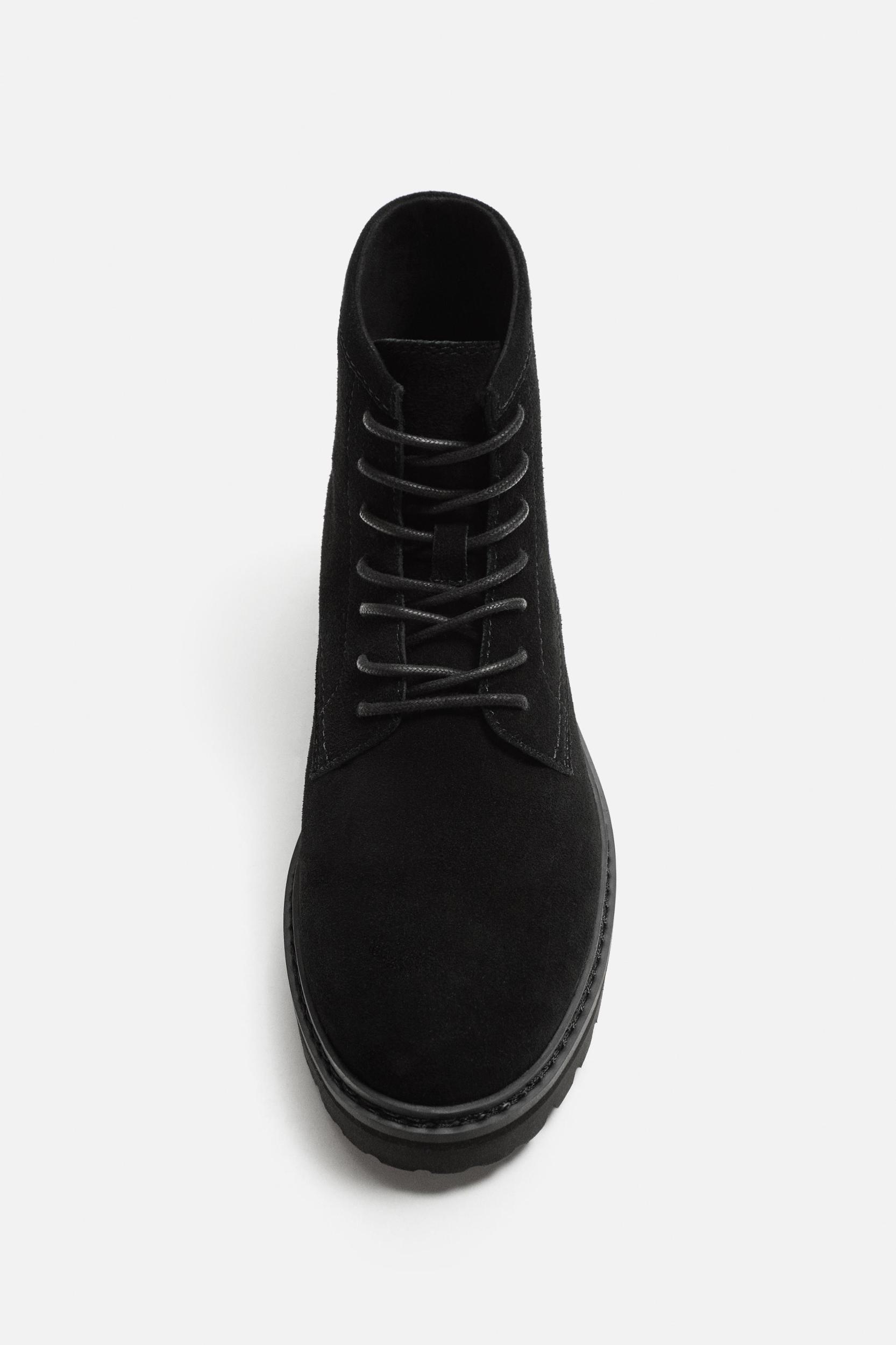 LEATHER LACE-UP BOOTS Product Image