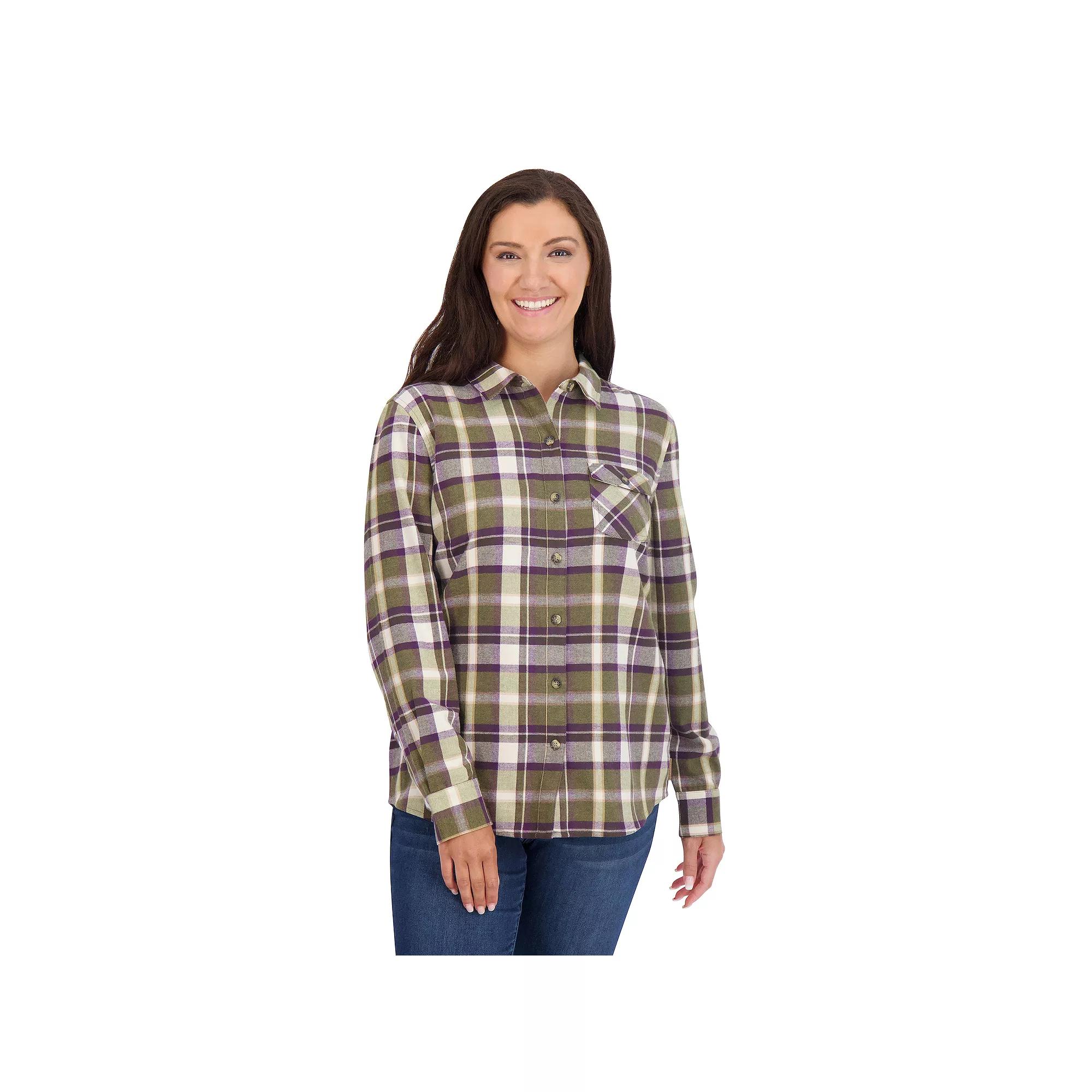 Women's ZeroXposur Lisbon Flannel Shirt, Size: Medium, Green Madras Product Image