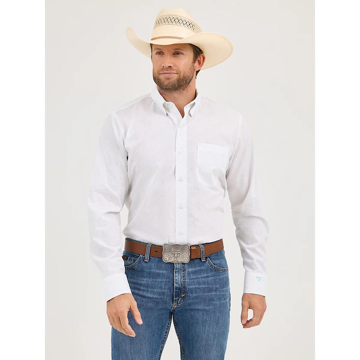 Men's Cody Johnson One Pocket Button Down Shirt in Ceramic Print Product Image