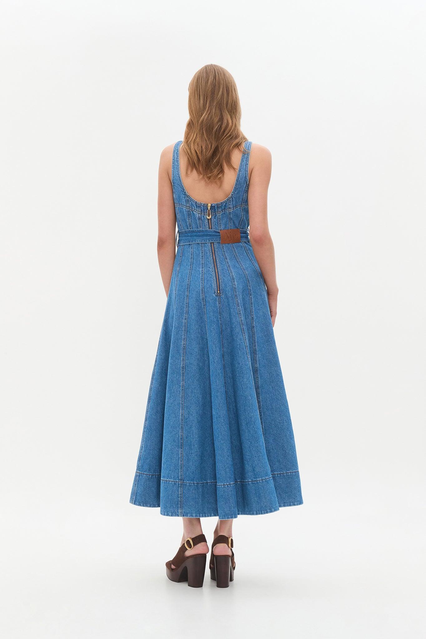 Rainer Denim Midi Dress Product Image