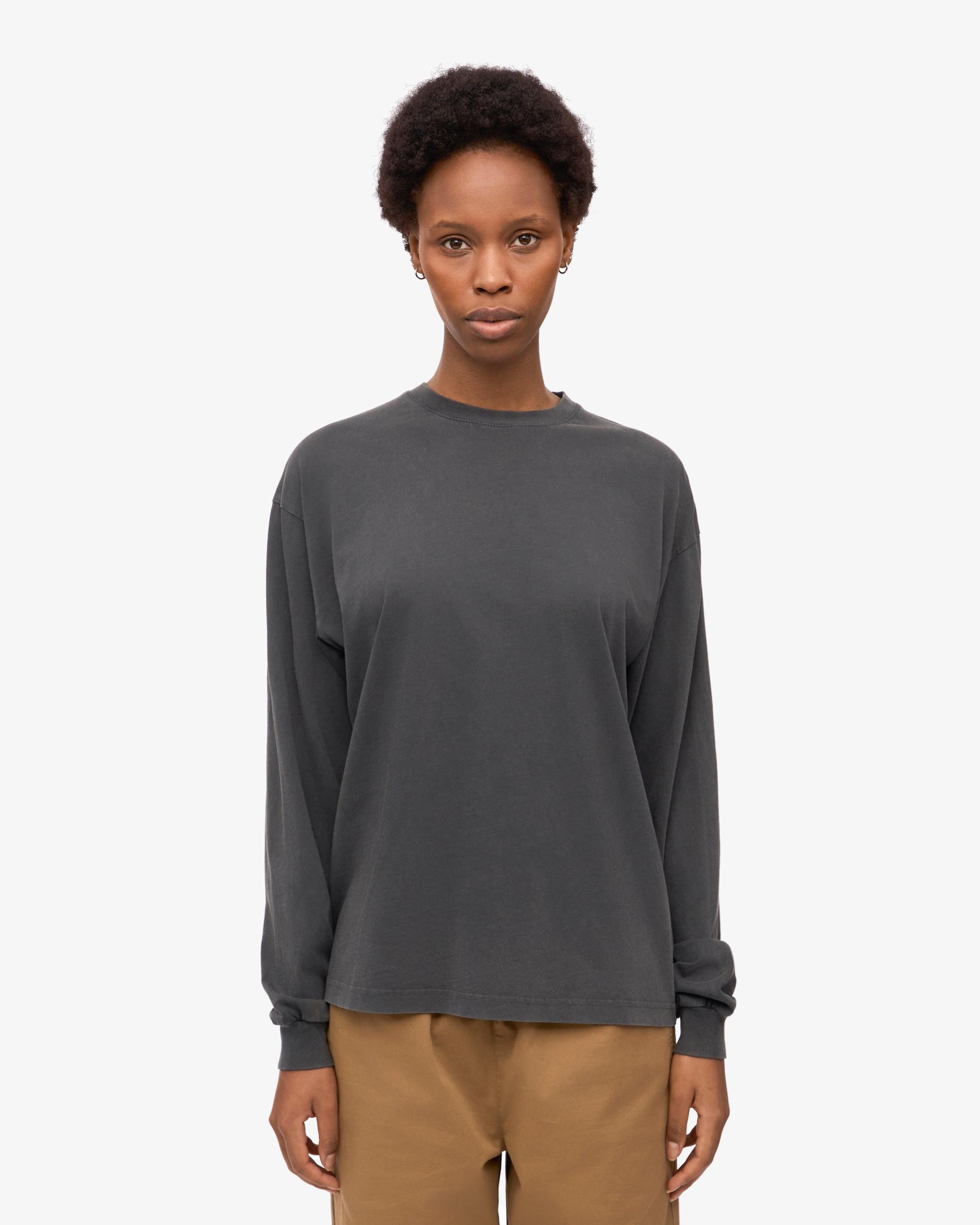 Oversized Organic LS T-Shirt - Neptune Blue Product Image