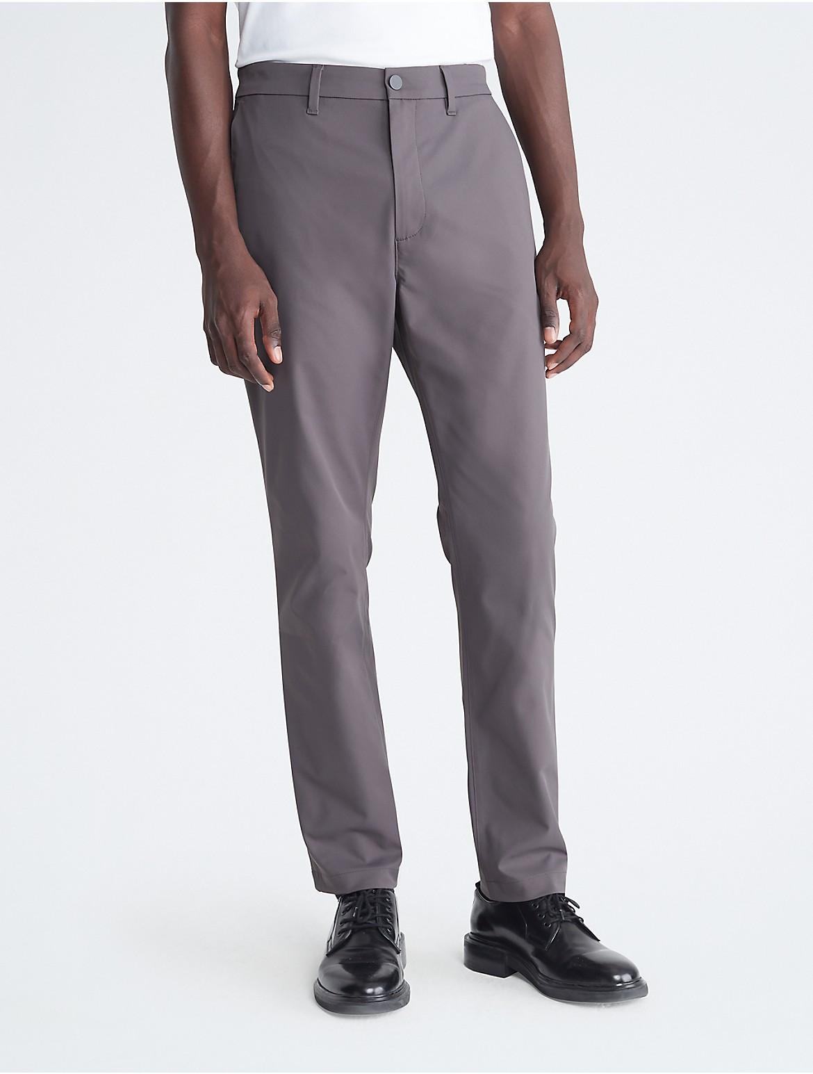 Calvin Klein Mens Tech Slim Stretch Woven Chino - Grey Product Image