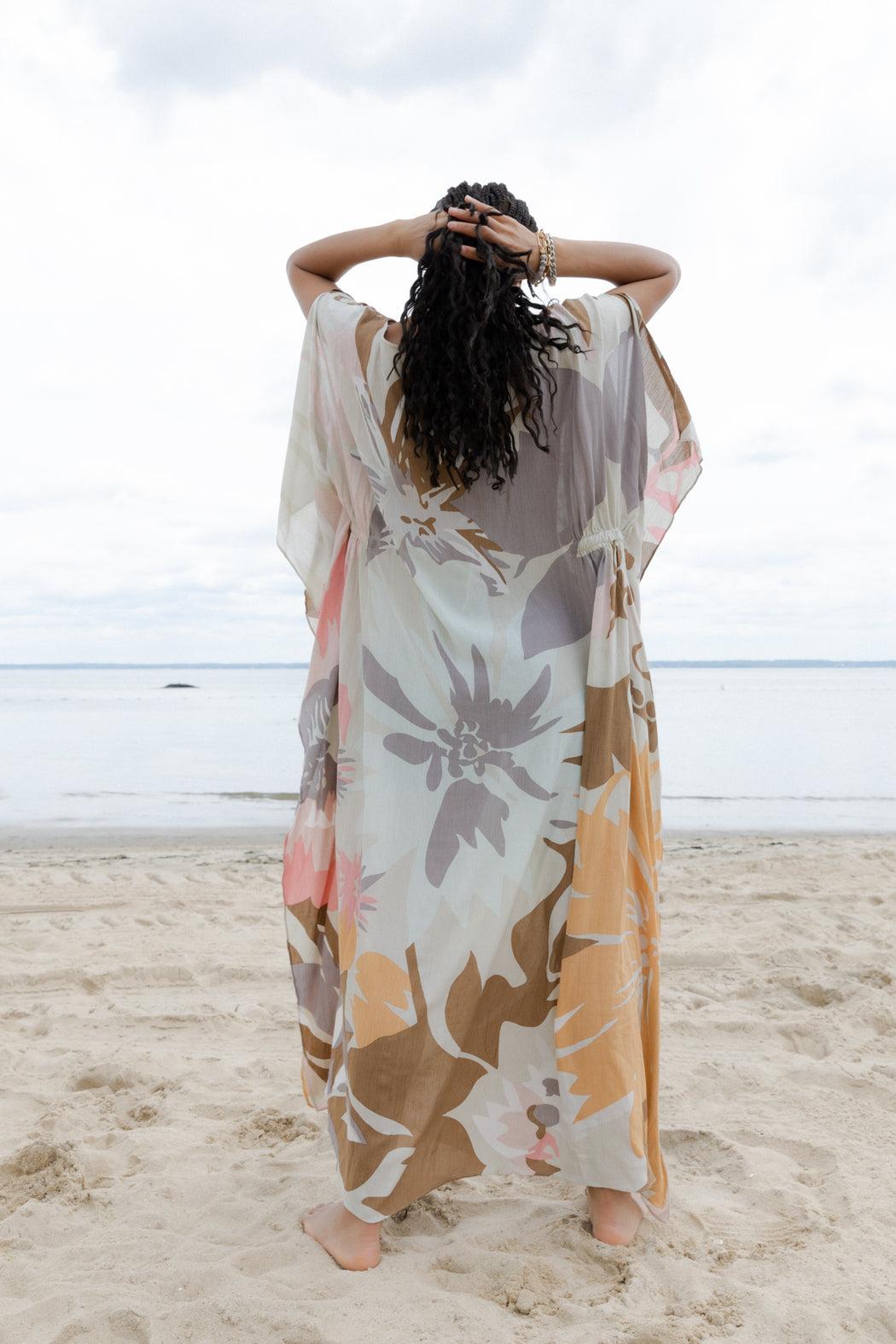 Multicolor Floral Kaftan Maxi Product Image